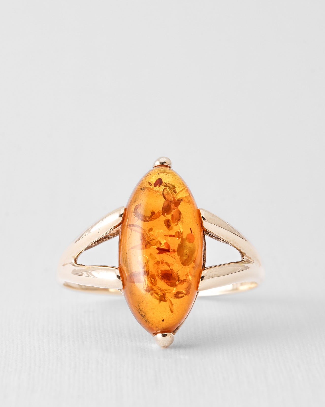 Camille | Vintage Amber Solitaire Ring