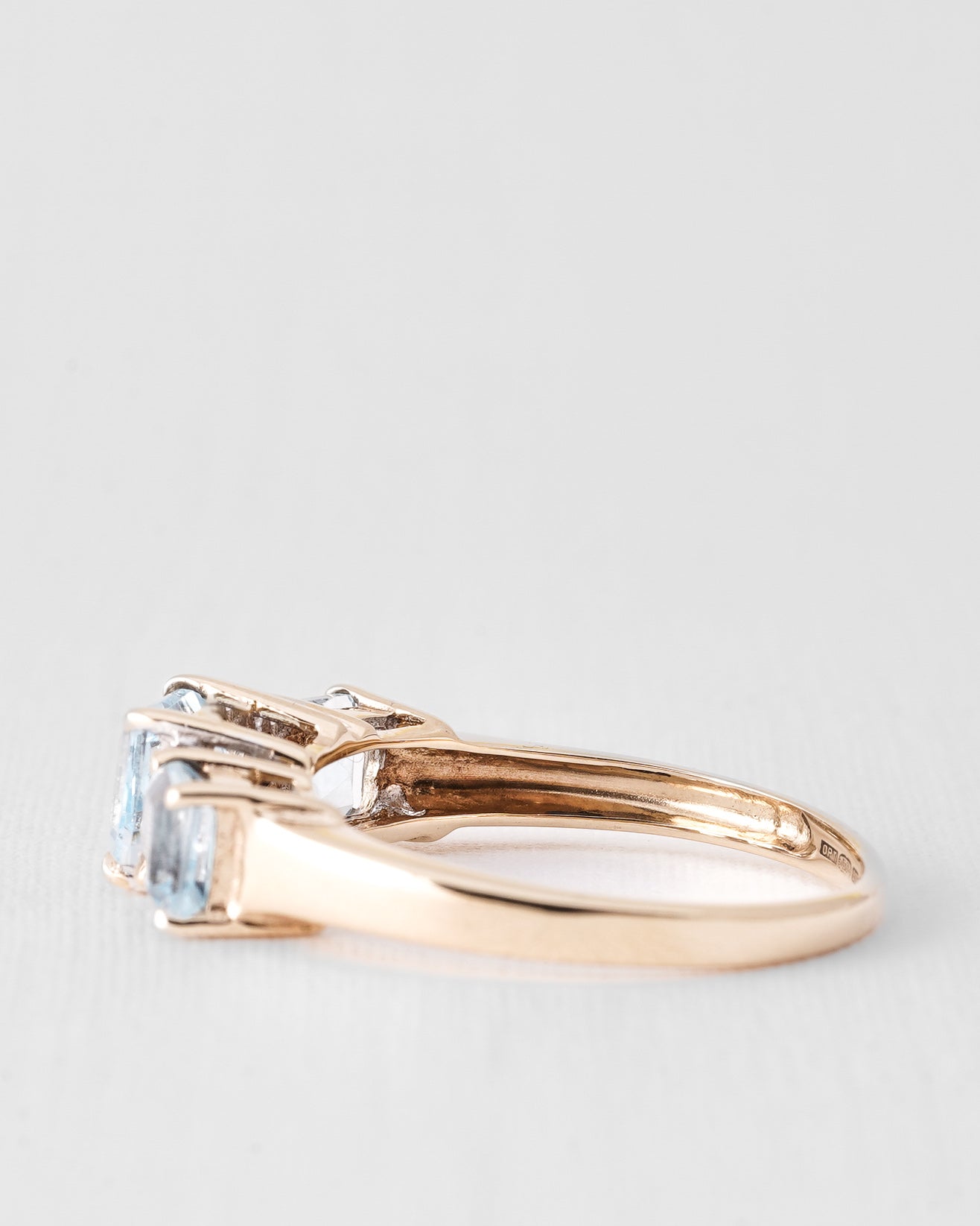Ismena | Vintage Topaas & Diamant Driesteen Ring