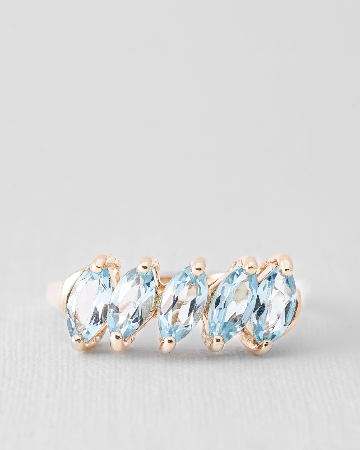 Sabine | Vintage Topaas Vijfsteen Ring