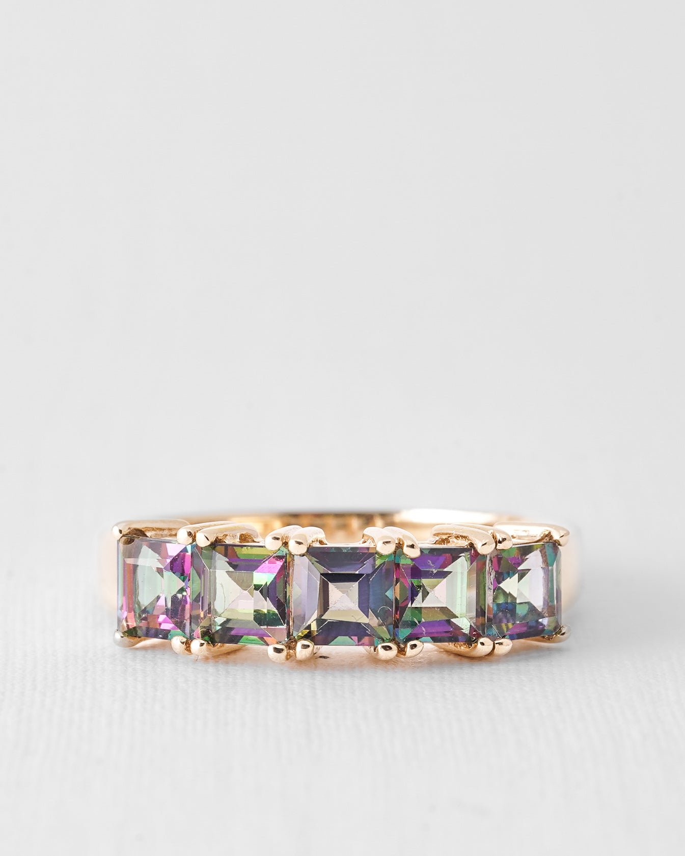 Lucienne | Vintage Mystic Topaas Vijfsteen Ring