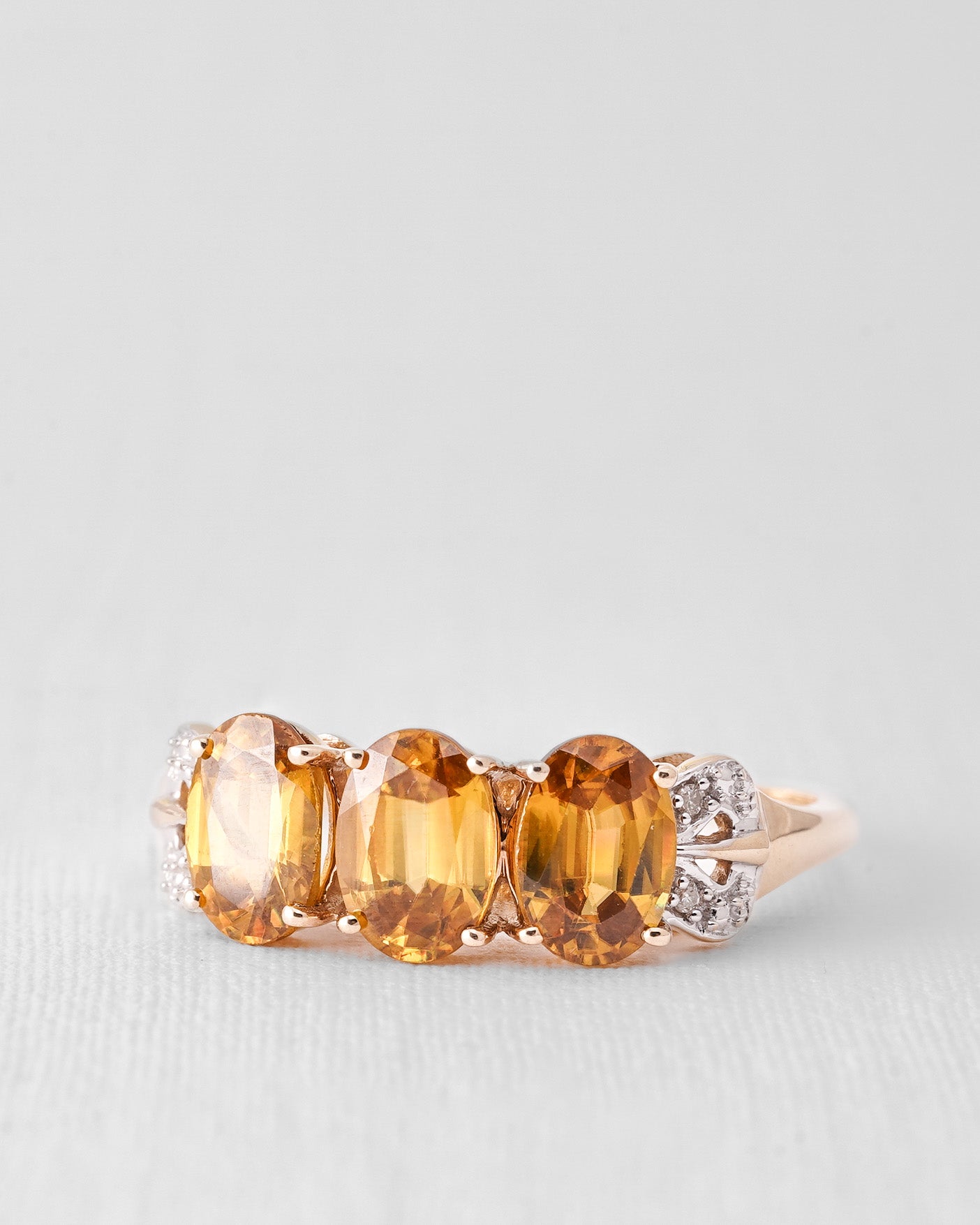 Yvette | Vintage Sfeen & Diamant Driesteen Ring