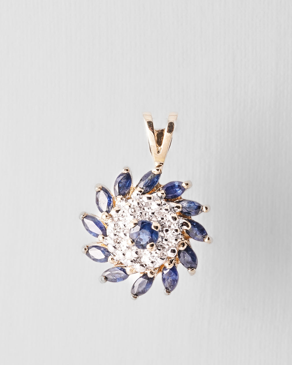 Isolde | Vintage Saffier & Diamant Hanger