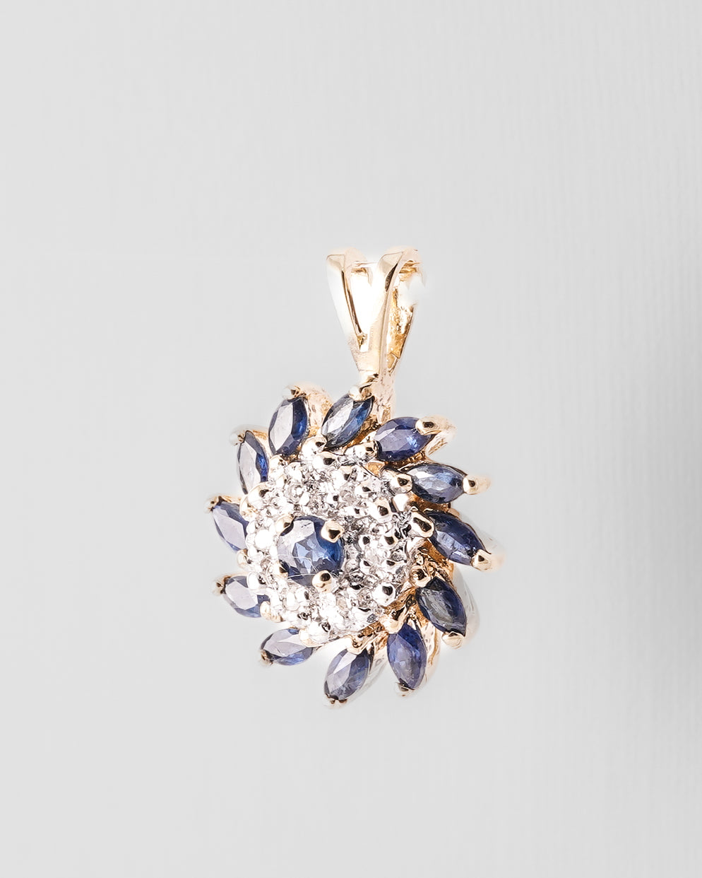 Isolde | Vintage Saffier & Diamant Hanger