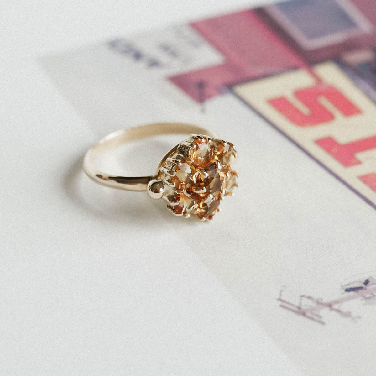 Brigitte | Vintage Citrien ring