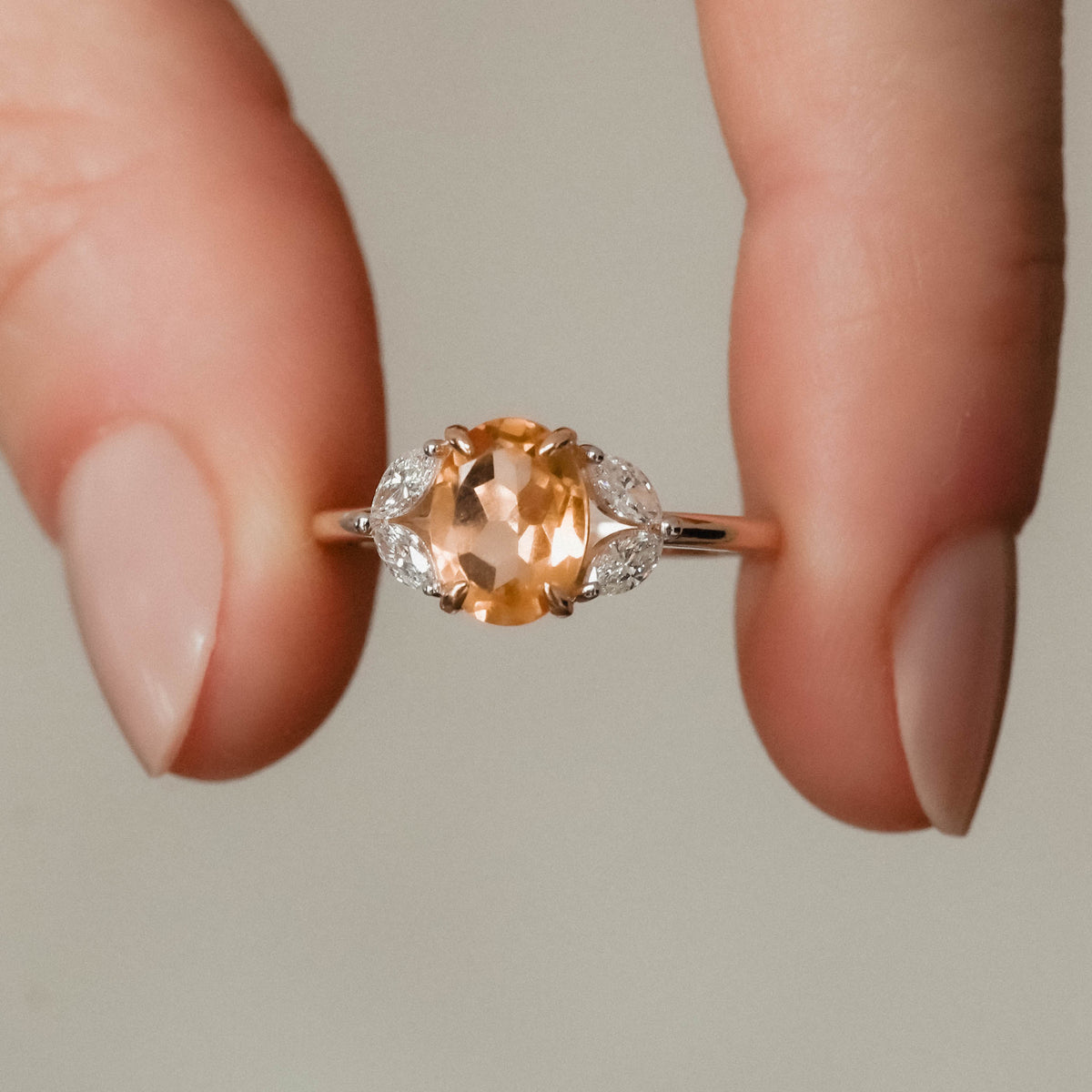 Solène | Citrien & Diamant Ring - Menina Amsterdam