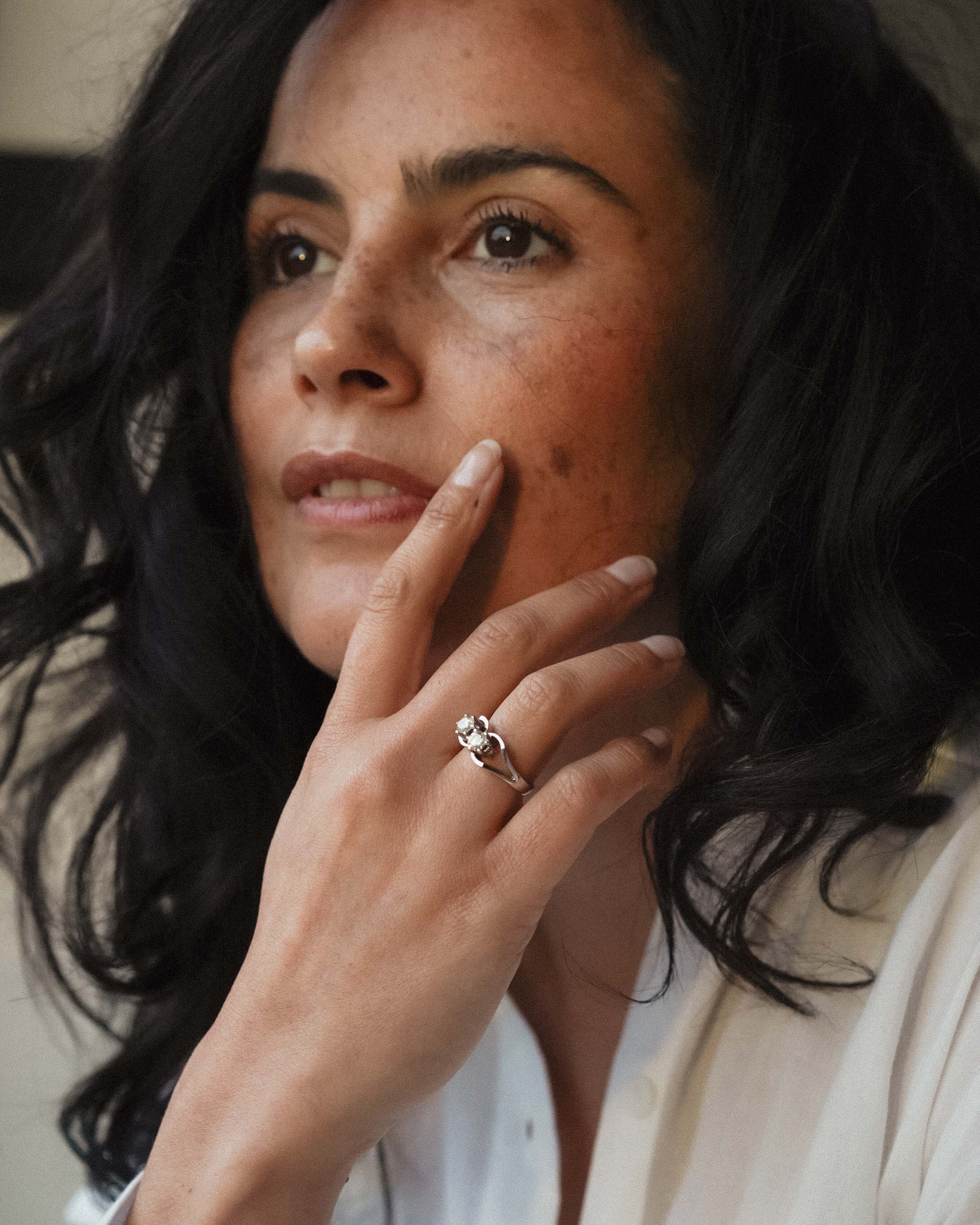 Maribel | 14K Wit Goud Briljant (0.2ct) Dress Ring