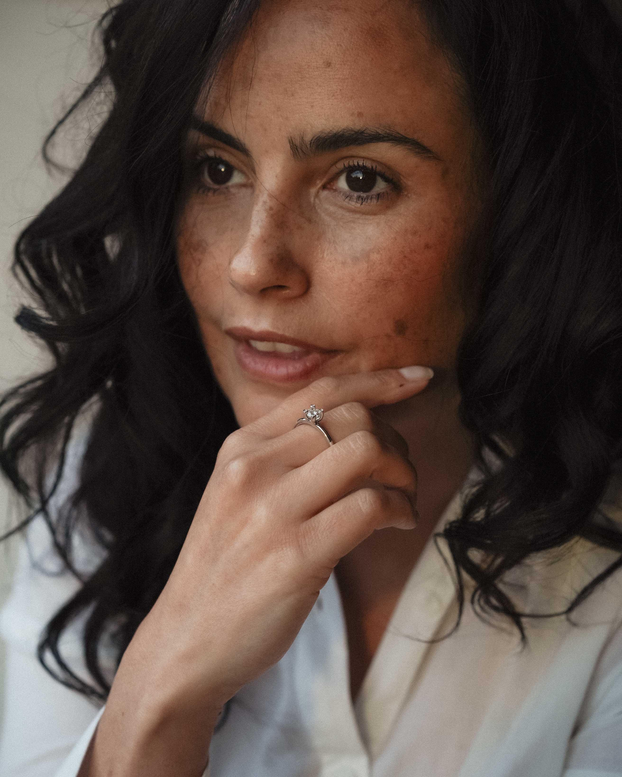 Elvira | 14K White Gold Brilliant (0.7ct) Solitaire Ring