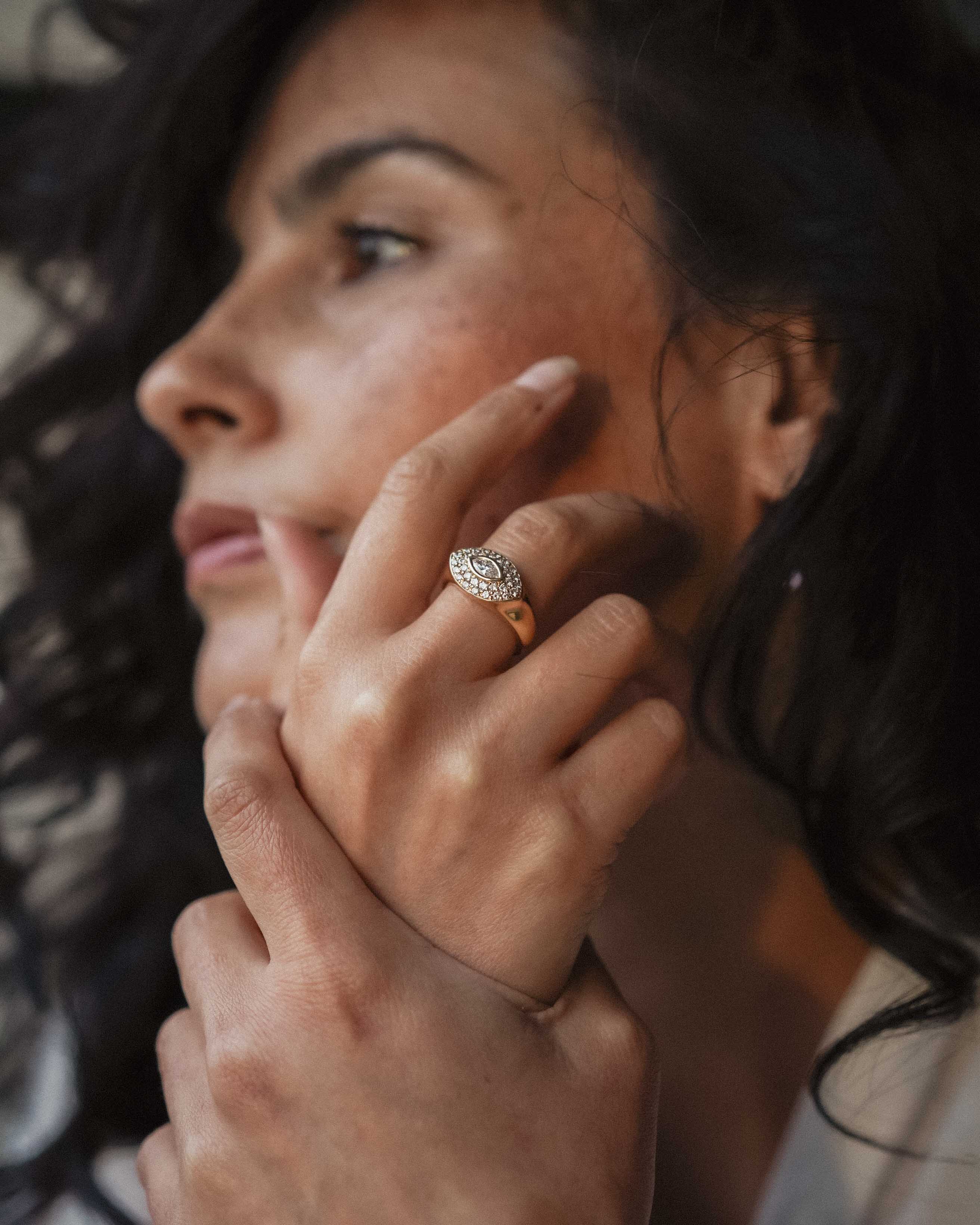 Eleonora | 18K Geel Goud Briljant (1ct) Oog Ring