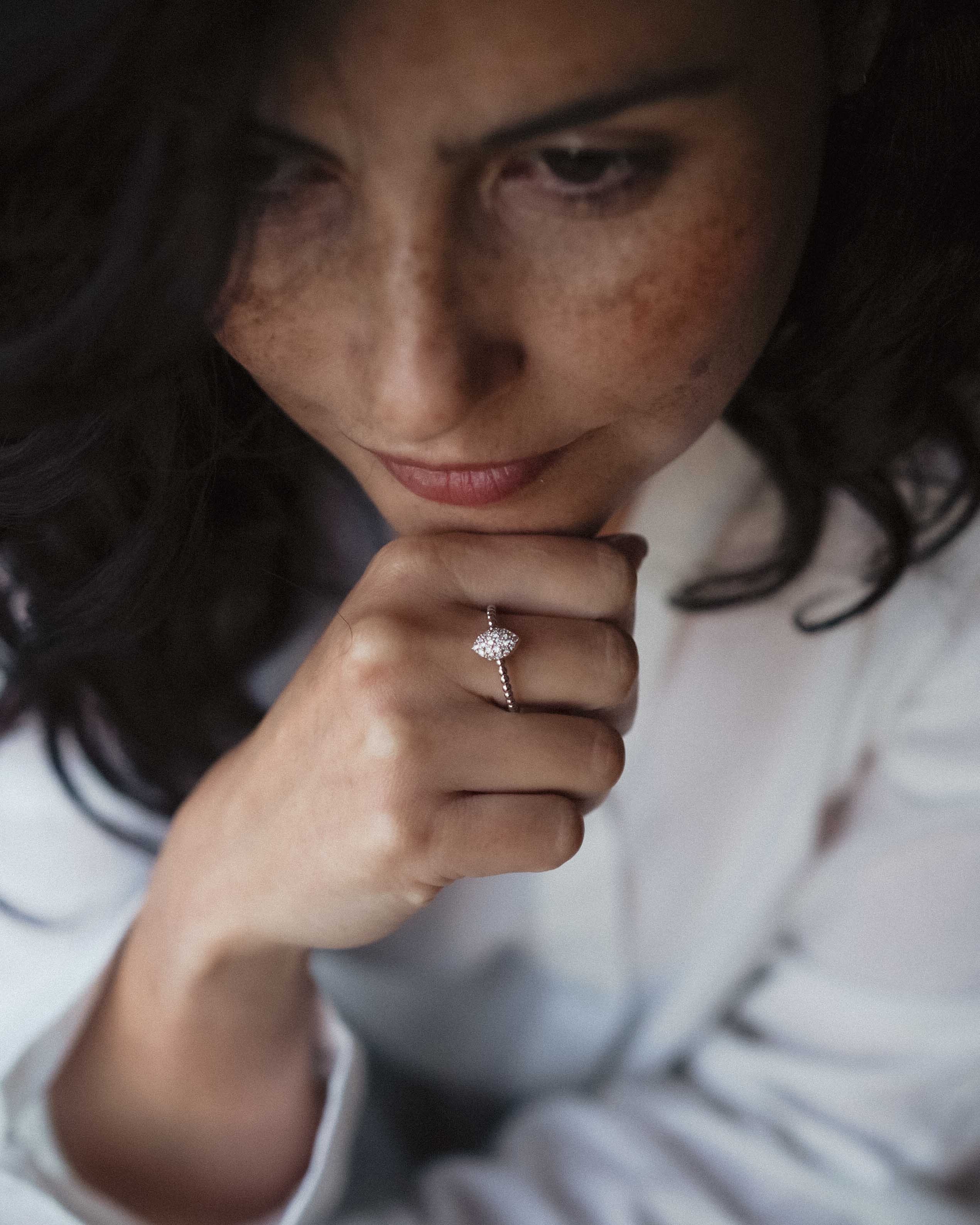 Noelle | 14K Wit Goud Briljant (0.23ct) Promise Ring