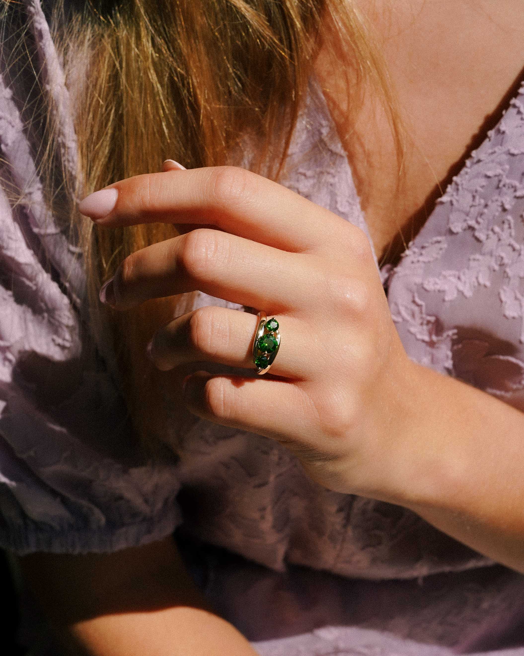 Brune | Vintage Diopside Triologie Ring