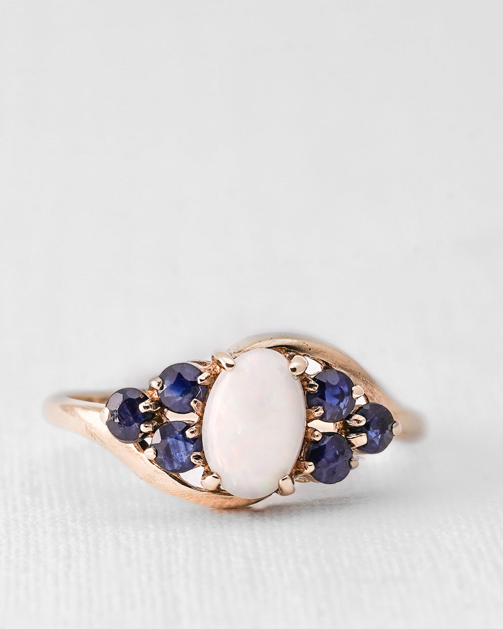 Elyora | Vintage Opaal & Saffier Dress Ring