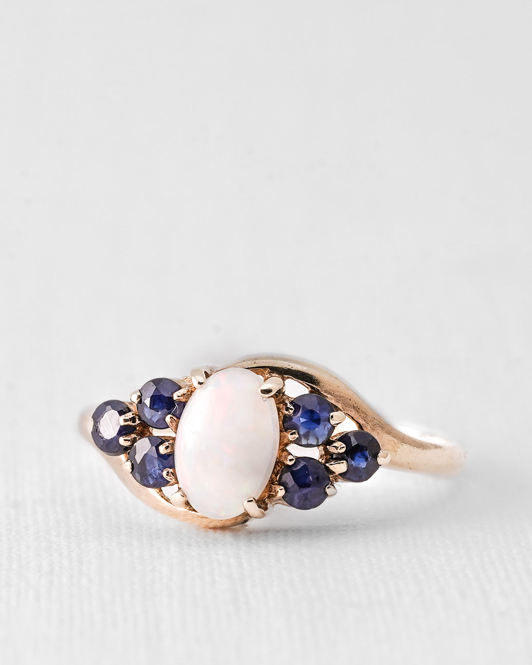 Elyora | Vintage Opaal & Saffier Dress Ring