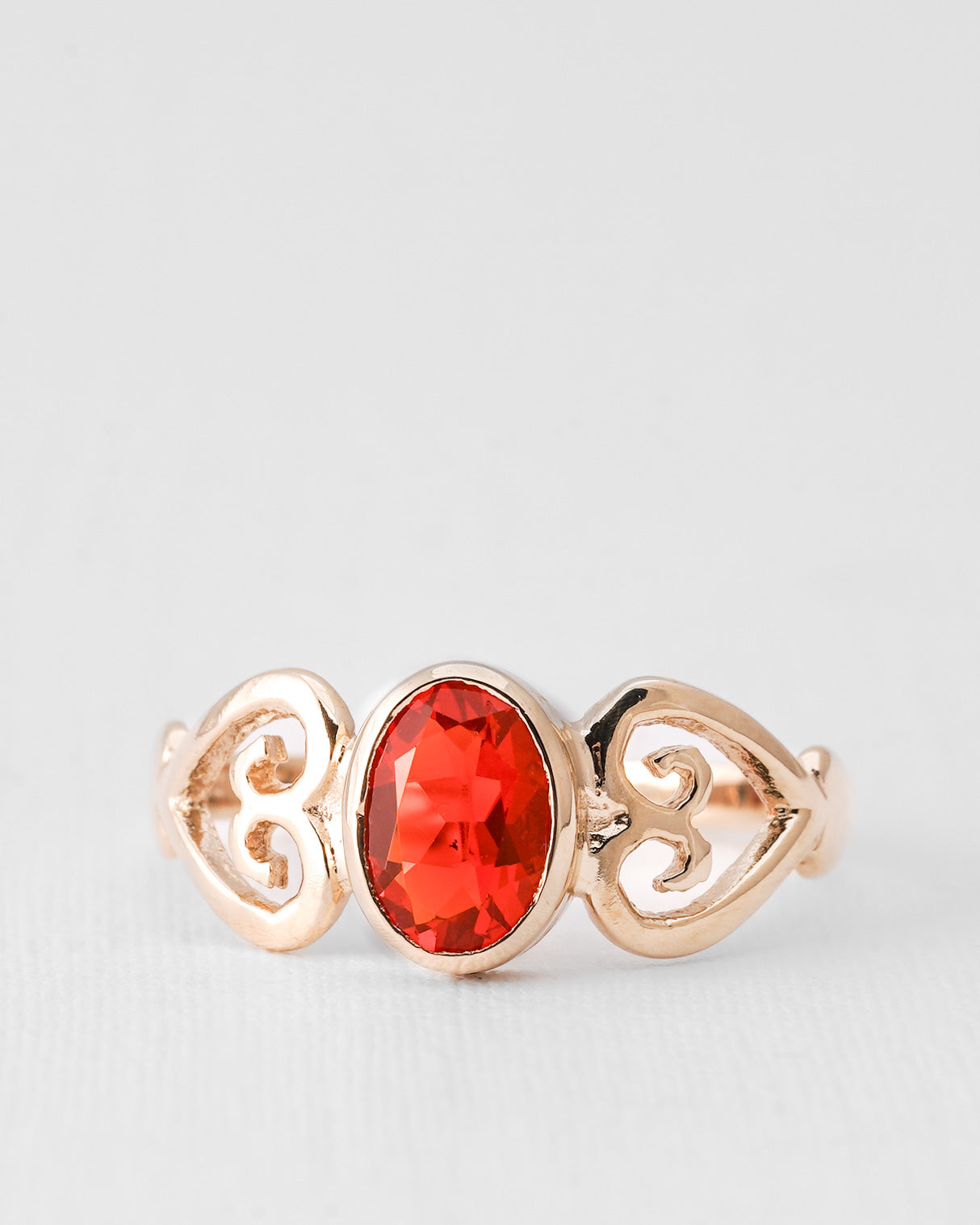 Caliste | Vintage Vuur Opaal Solitair Ring