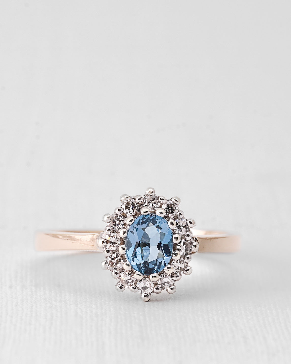 Althea | Vintage Topaas & Diamant Cluster Ring