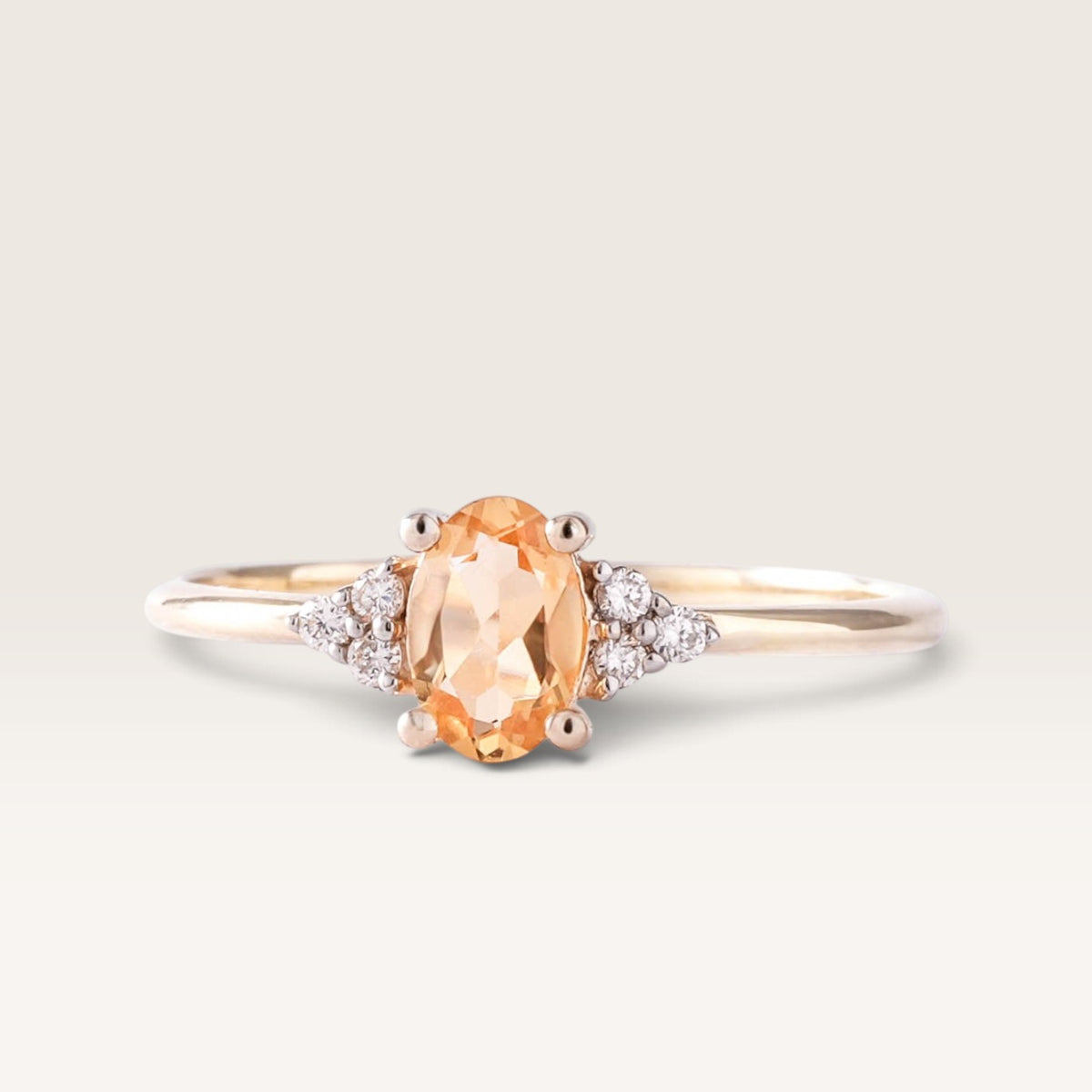 Amelie | Citrien & Diamant Ring - Menina Amsterdam
