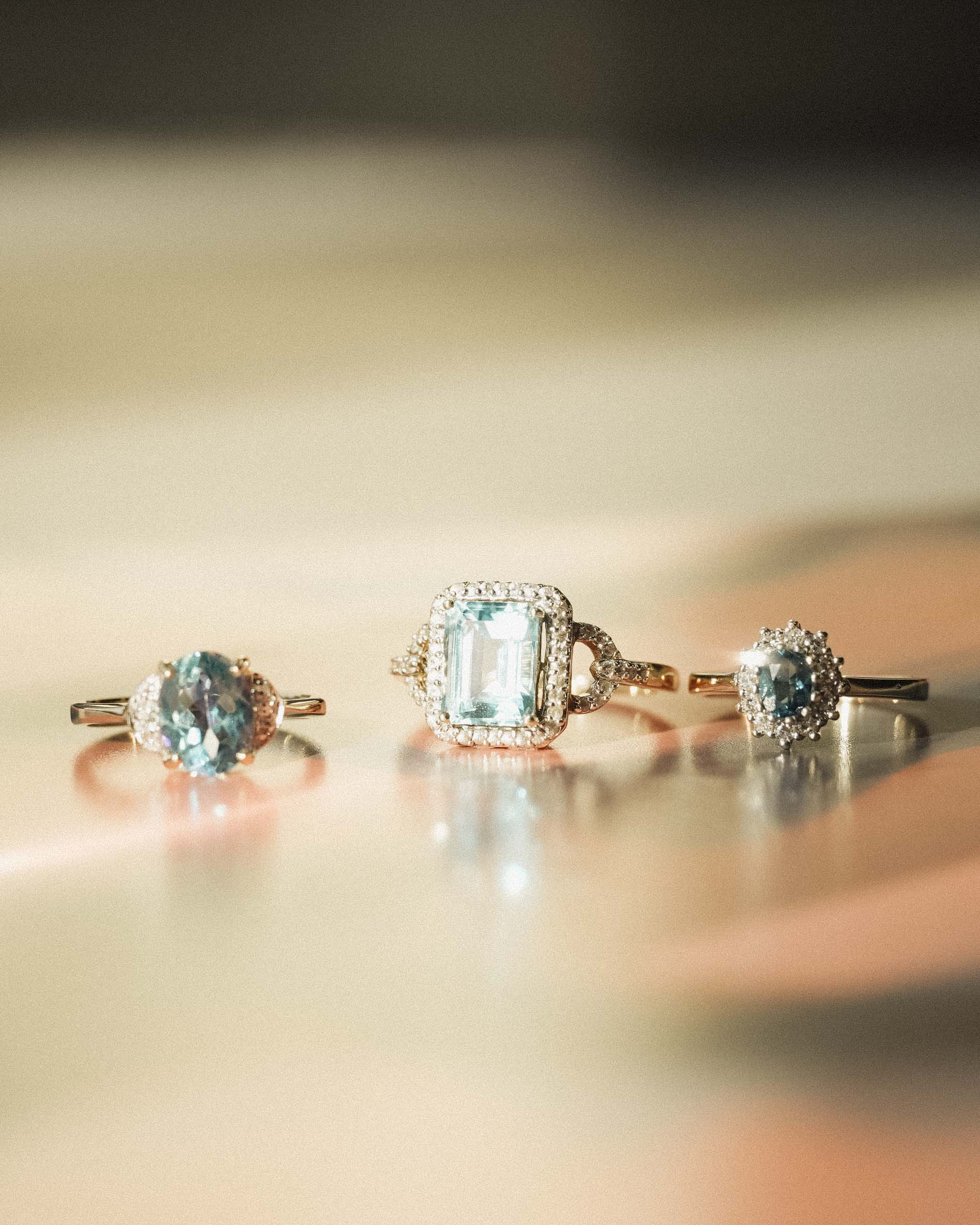 Althea | Vintage Topaas & Diamant Cluster Ring