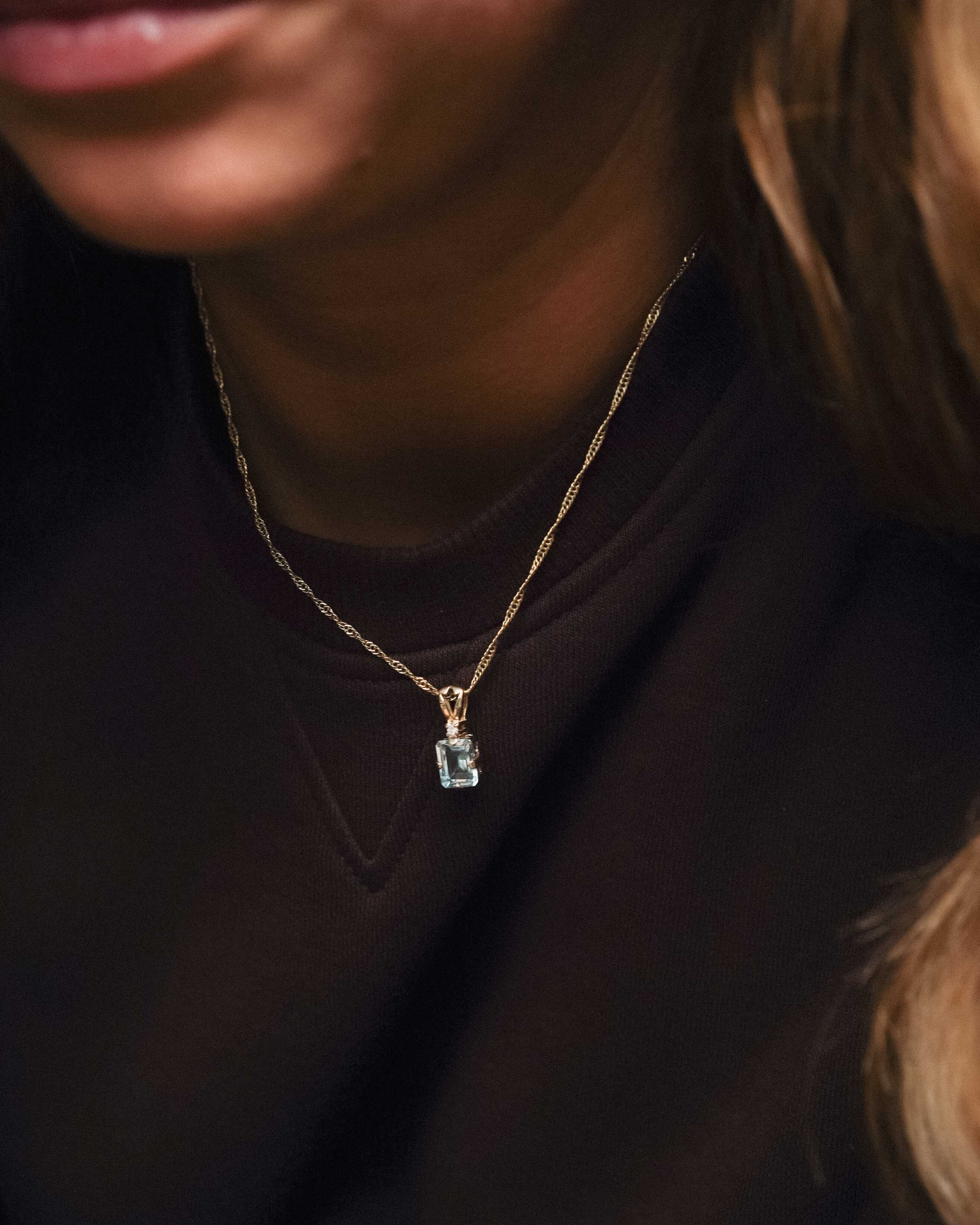 Fenara | Vintage Topaas en Diamant Hanger