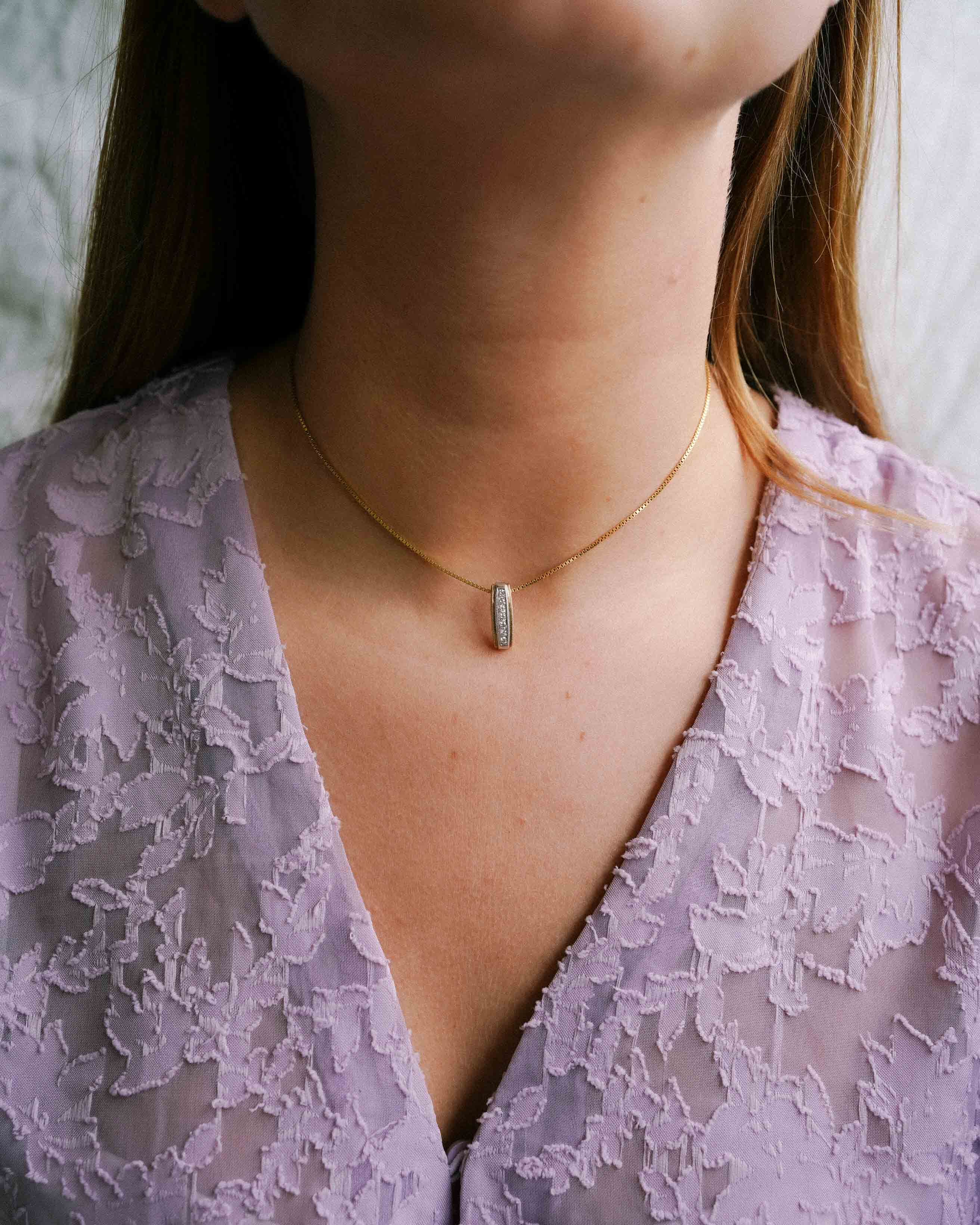 Aurélie | 14K Geel Gouden (0.25 kt) Diamanten Hanger