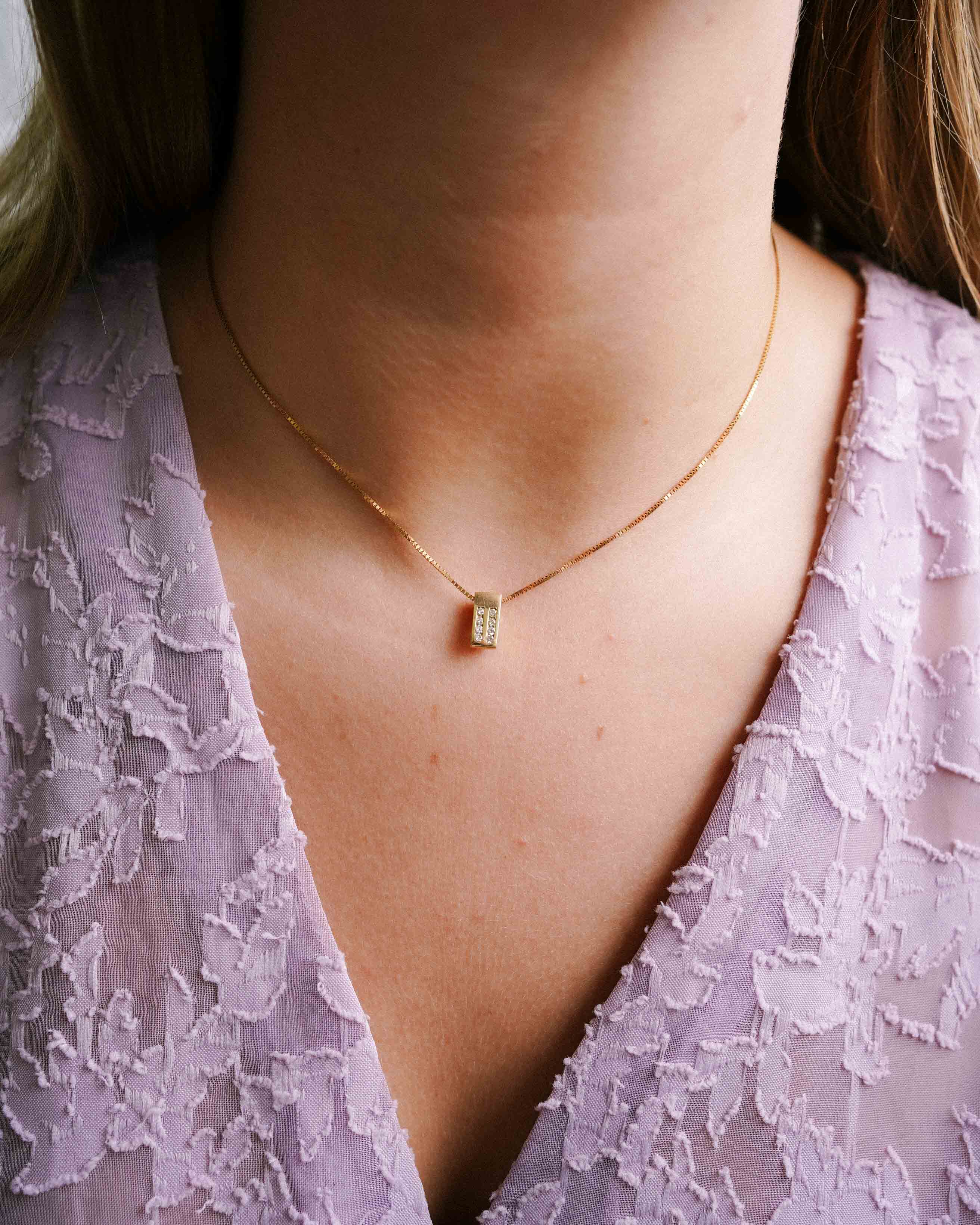 Tessa | 14K Geel Gouden (0.16 kt) Diamanten Hanger