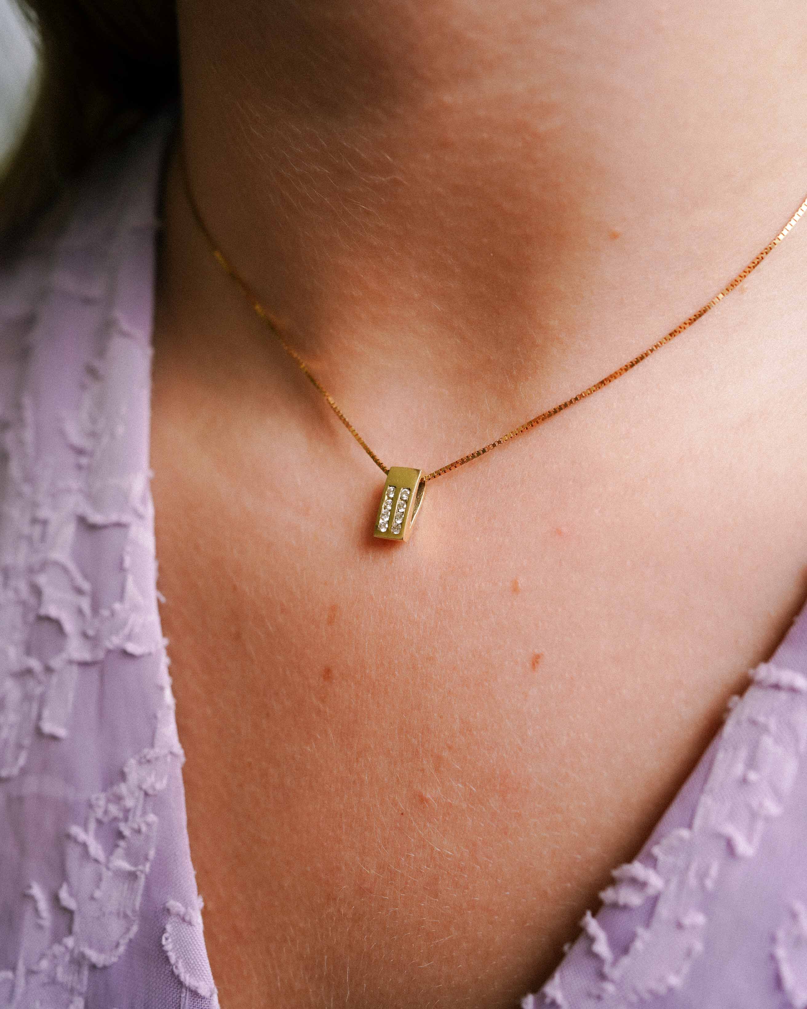Tessa | 14K Geel Gouden (0.16 kt) Diamanten Hanger