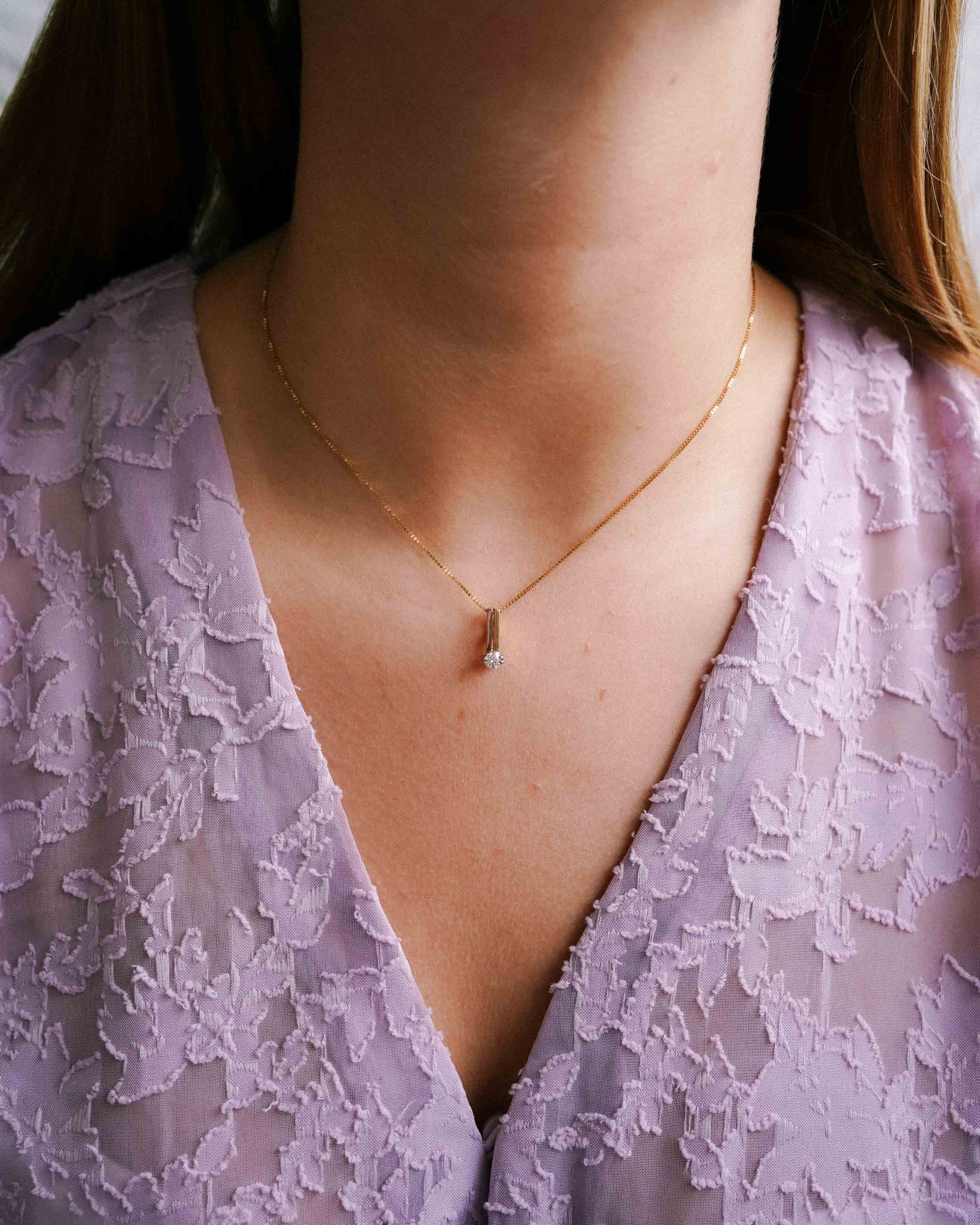 Maja | 14K Geel Gouden Diamanten Hanger