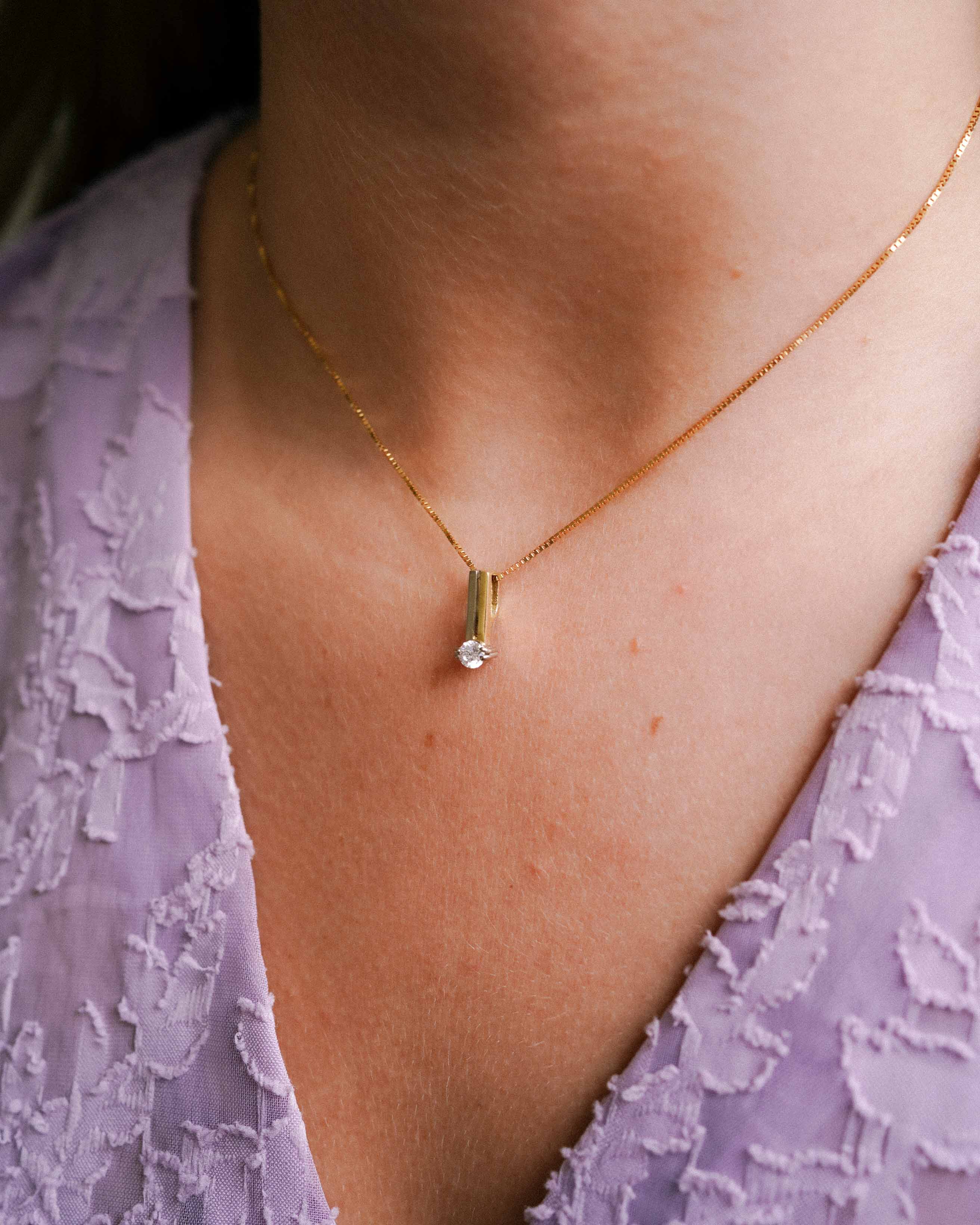 Maja | 14K Geel Gouden Diamanten Hanger