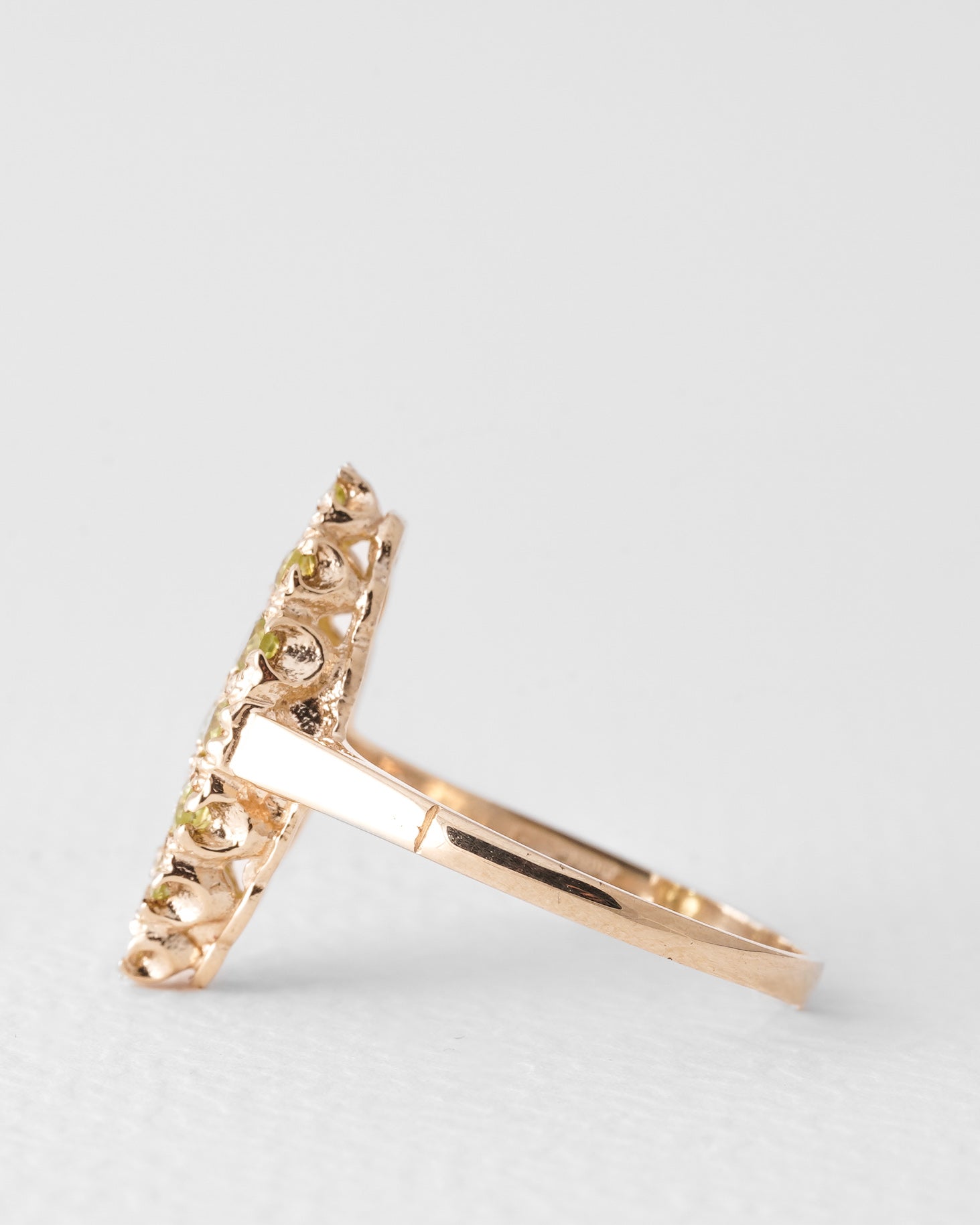 Dalia | Vintage Peridot Ring Dress Ring
