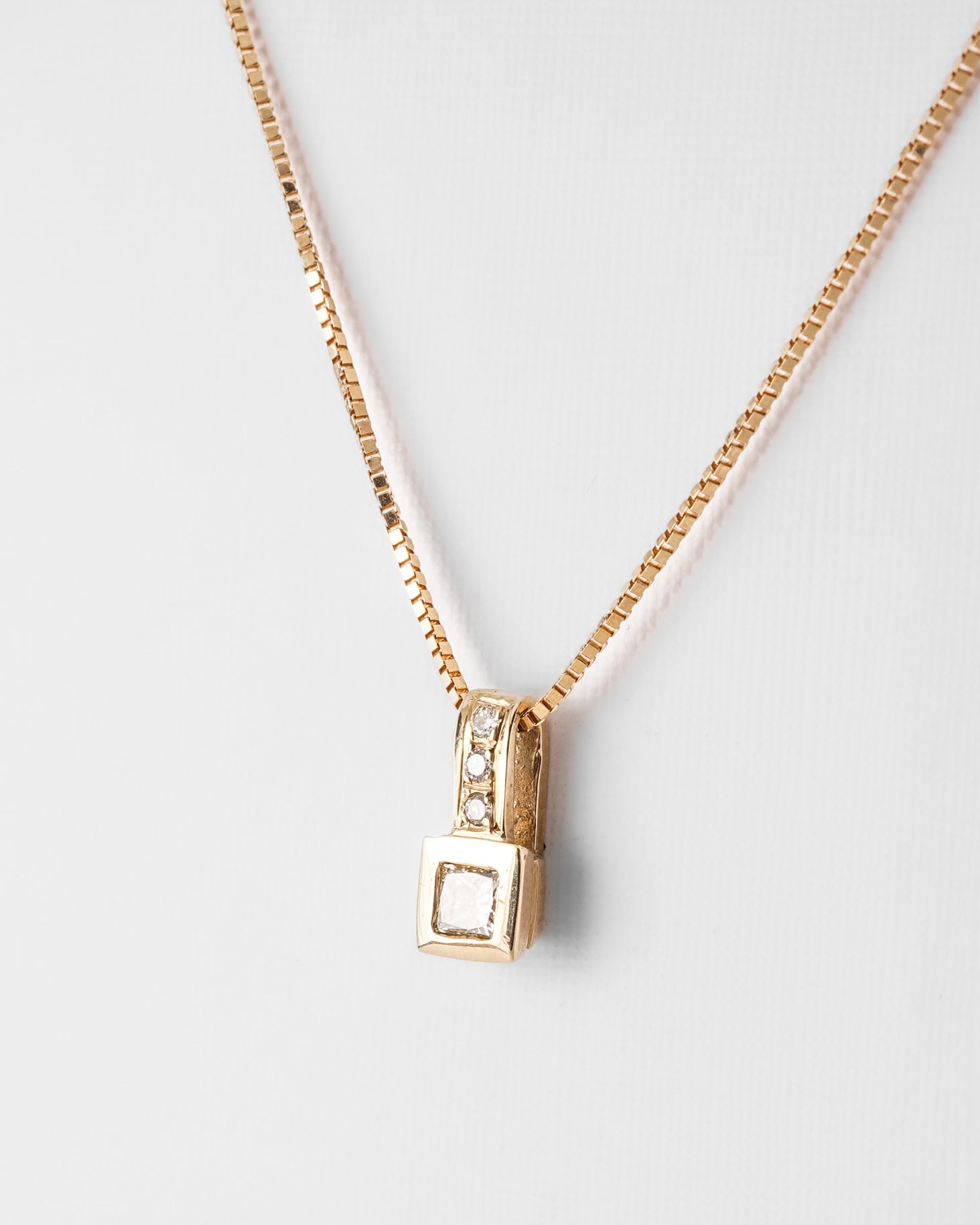 Ema | 14K Geel Gouden (0.26ct) Diamanten Hanger
