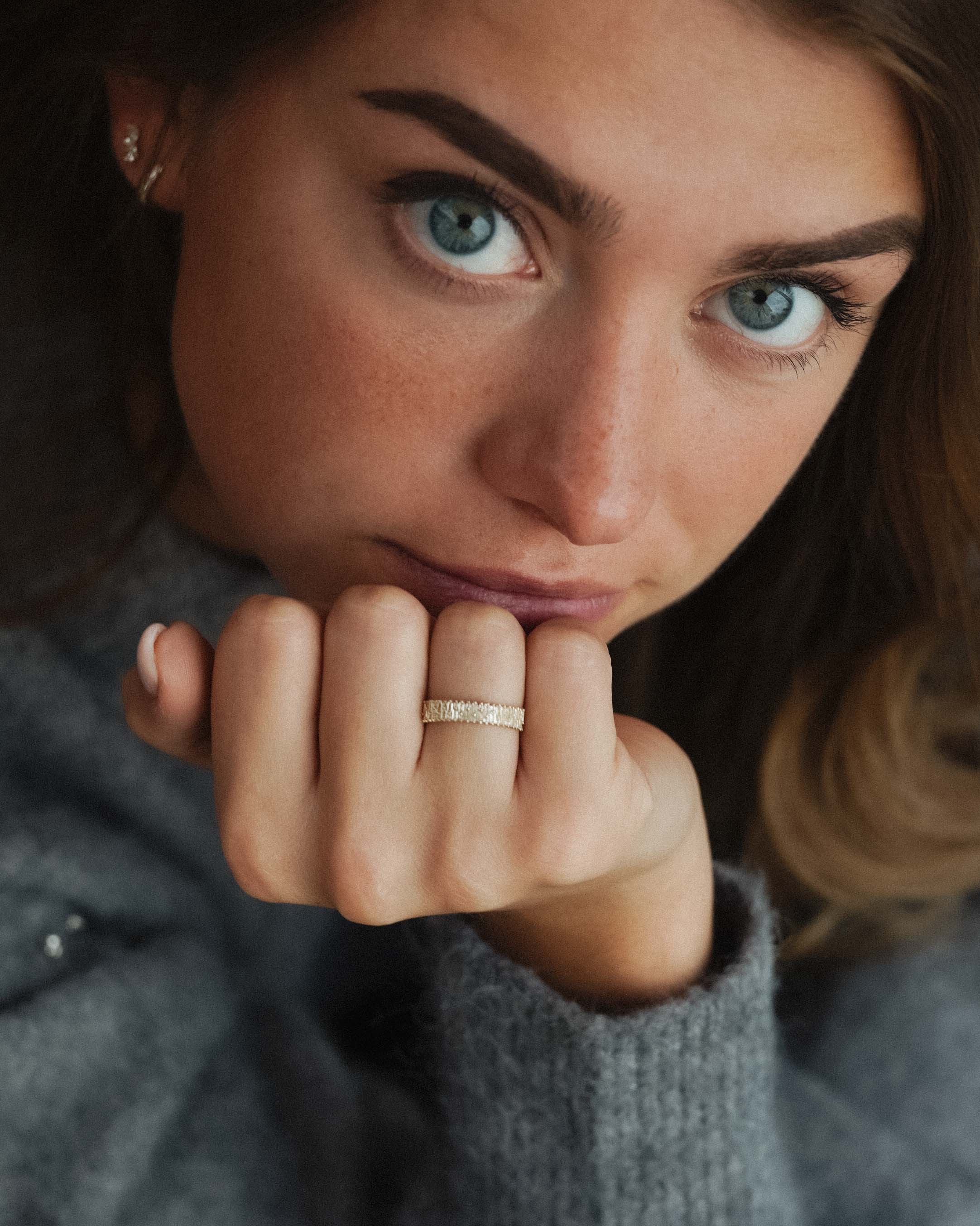 Althea | 14K Witte Topaas Baguette Statement Ring