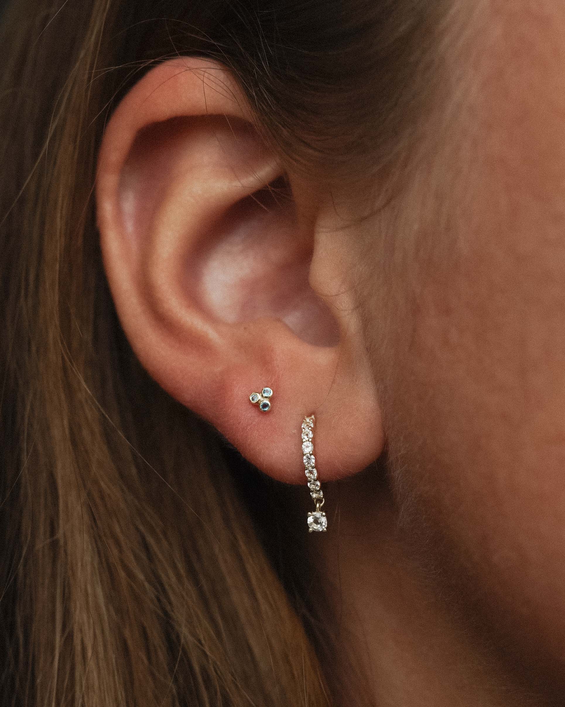 Thalie | 14K Blauwe Topaas Studs