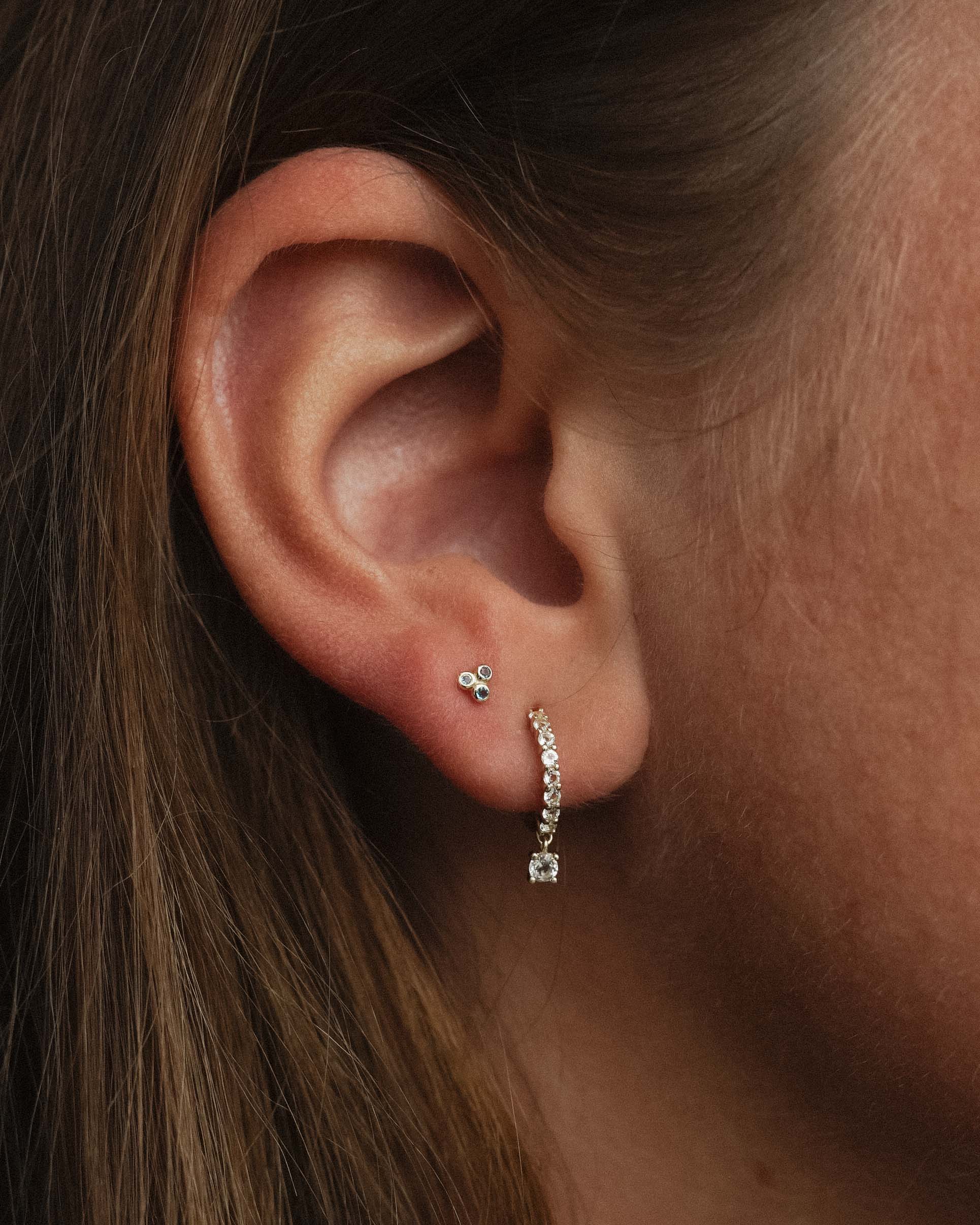Thalie | 14K Blauwe Topaas Studs