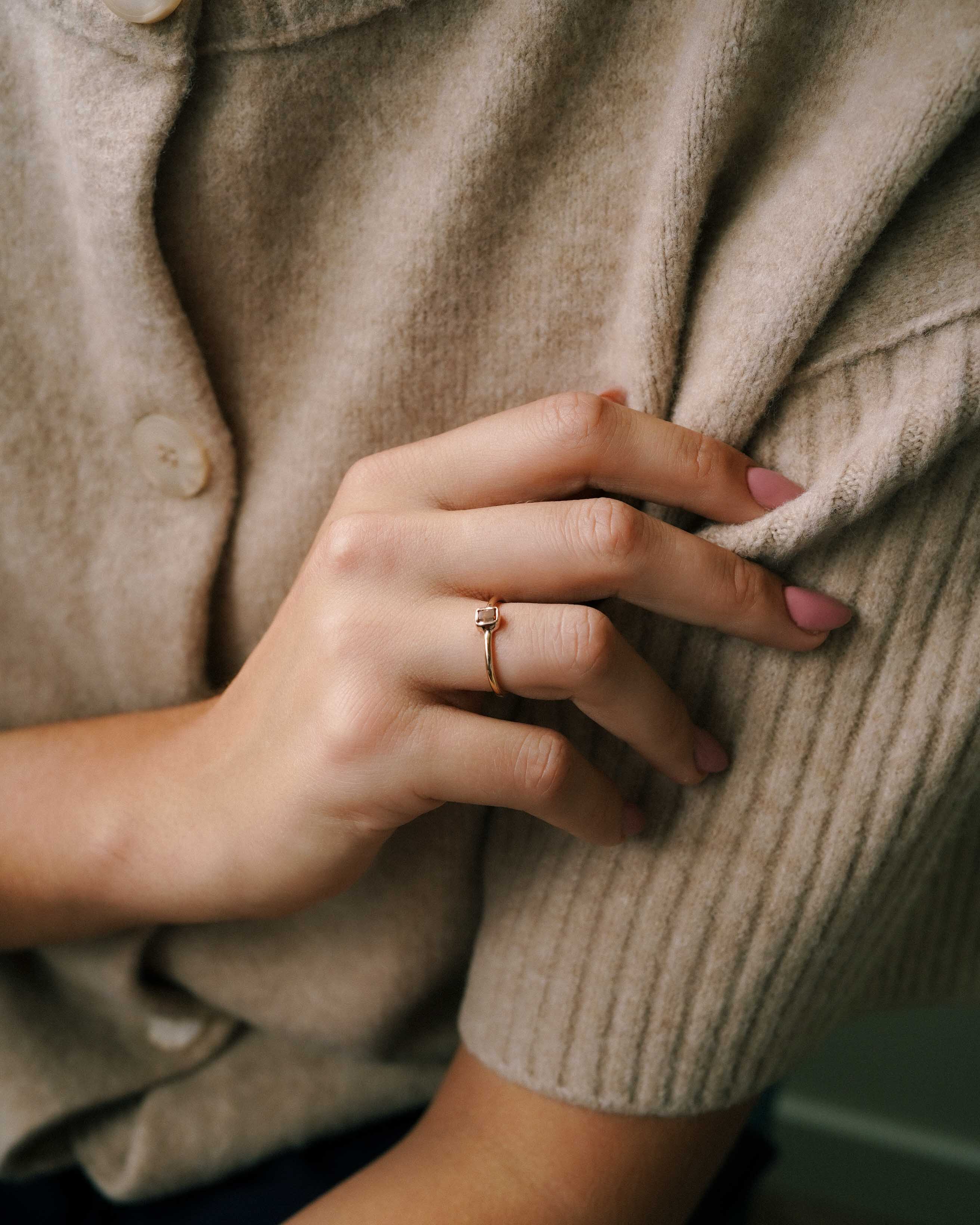 Cristina | 14K Geel Goud Cognac Briljant (0.3ct) Ring