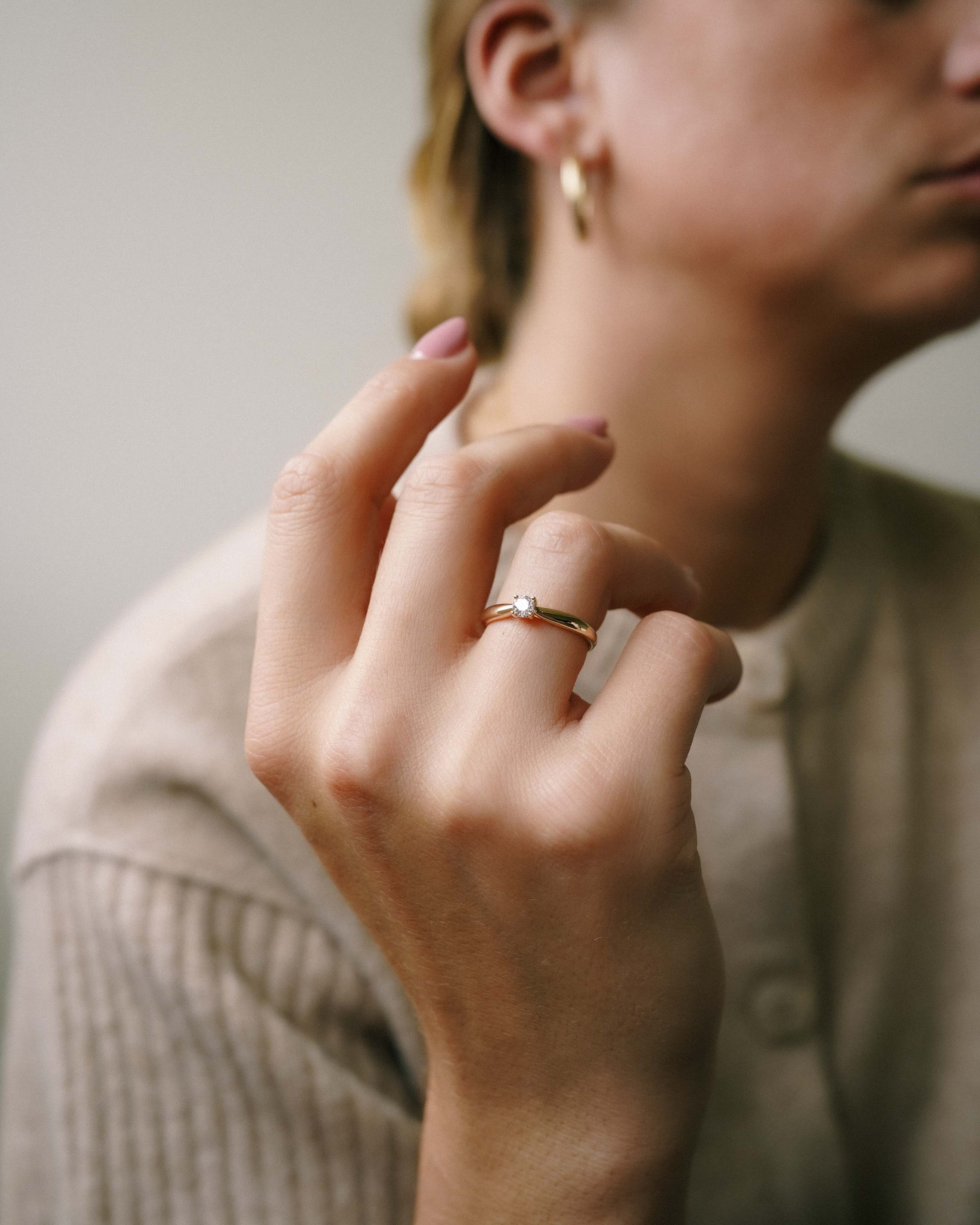 Isabelle | 14K Geel Goud Briljant (0.2ct) Ring