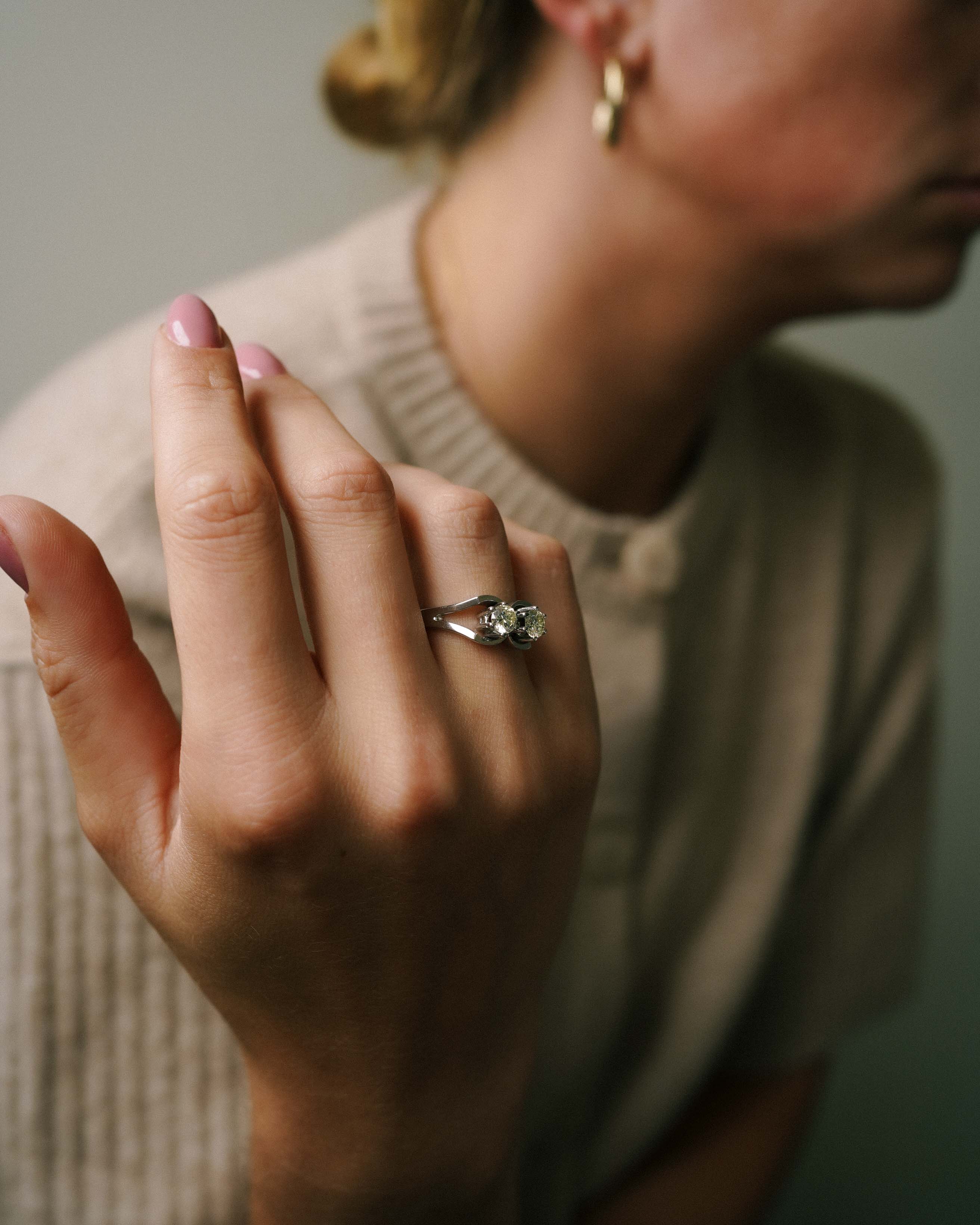 Maribel | 14K Wit Goud Briljant (0.2ct) Dress Ring