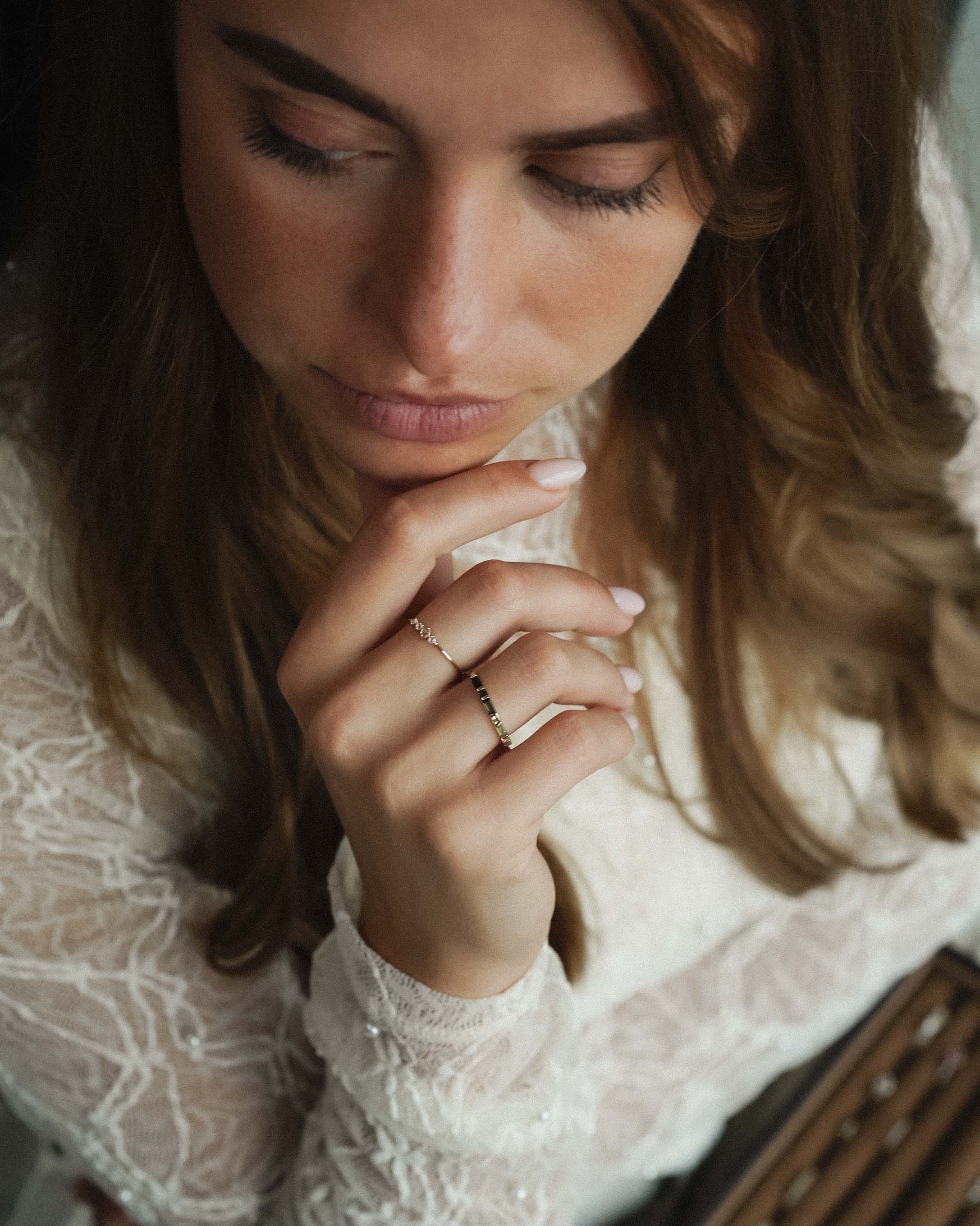 Mirelle | 14K Tourmaline, Olivine & White Sapphire Baguette Ring