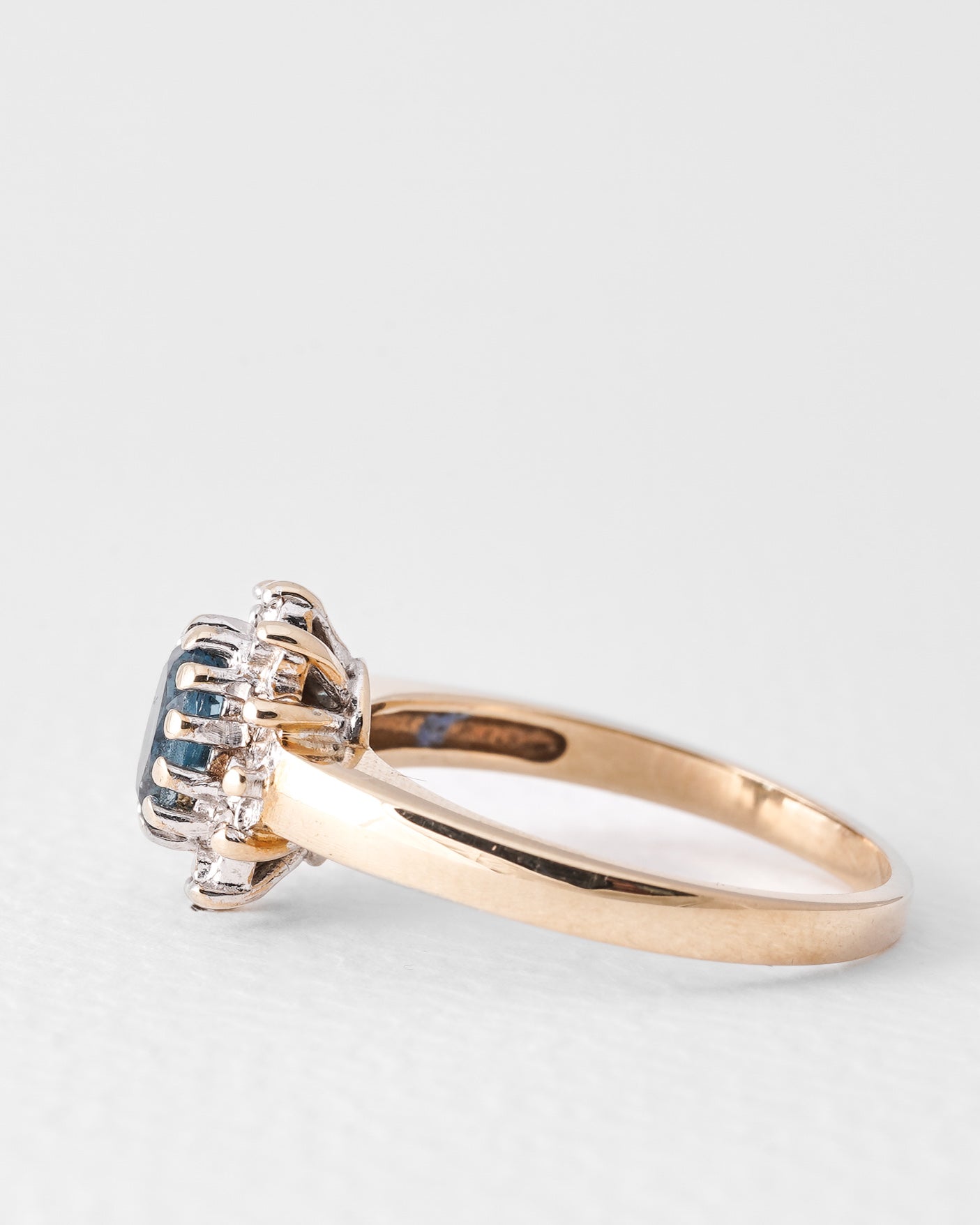 Talia | Vintage Saffier & Diamant Cluster