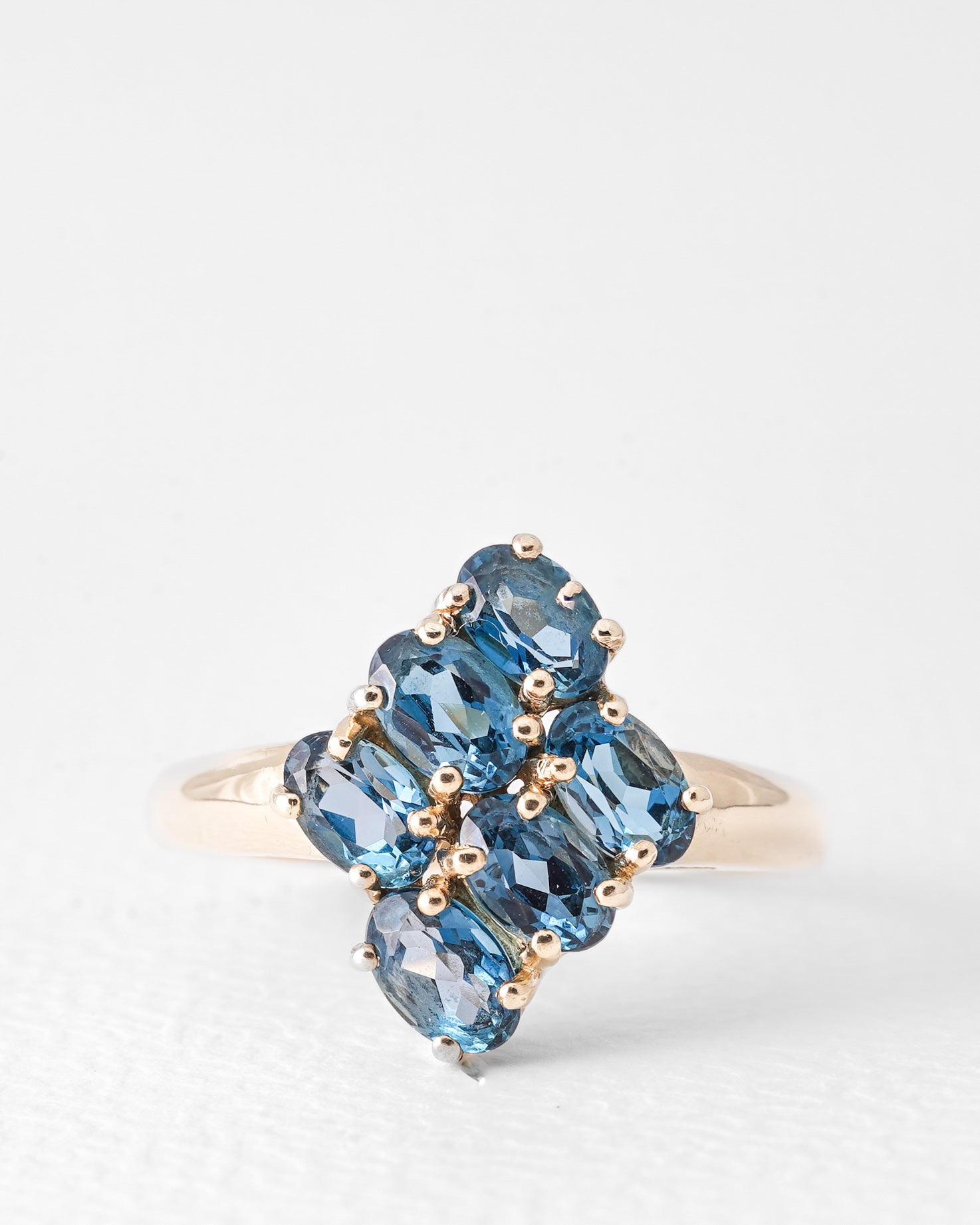 Nore | Vintage Blauwe Topaas Ring