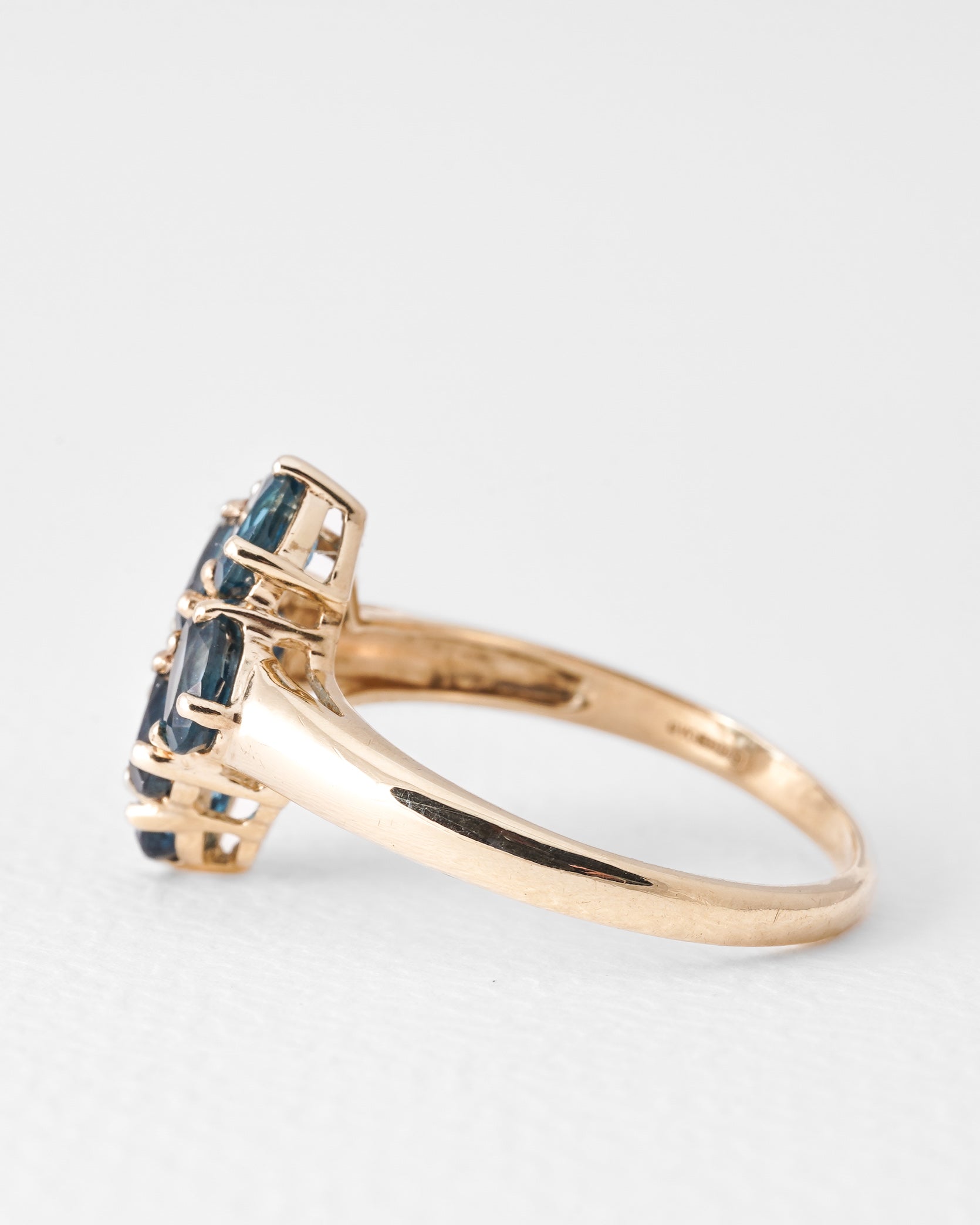 Nore | Vintage Blauwe Topaas Ring