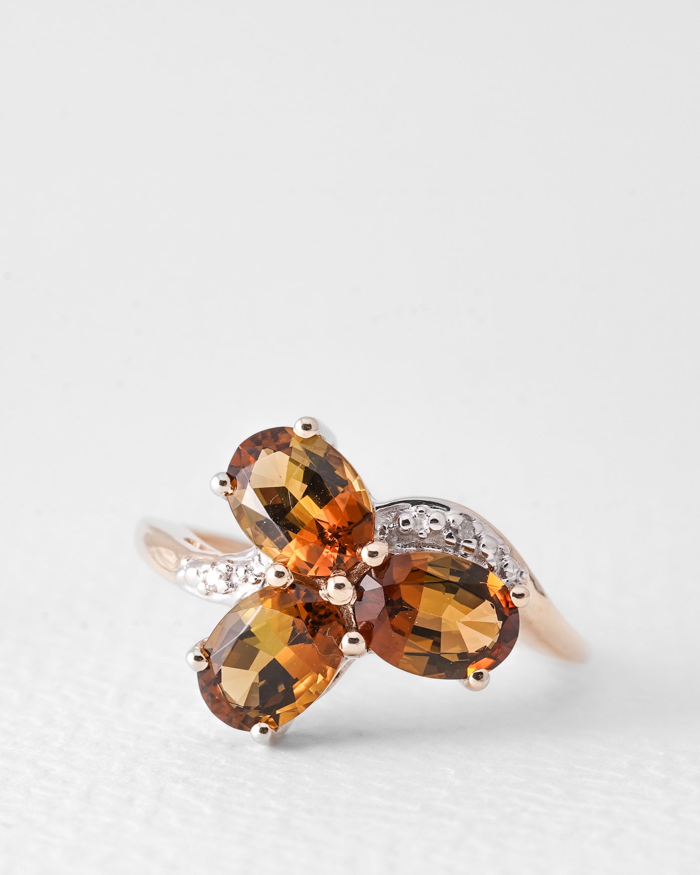 Joli | Vintage Kwarts & Diamant Ring