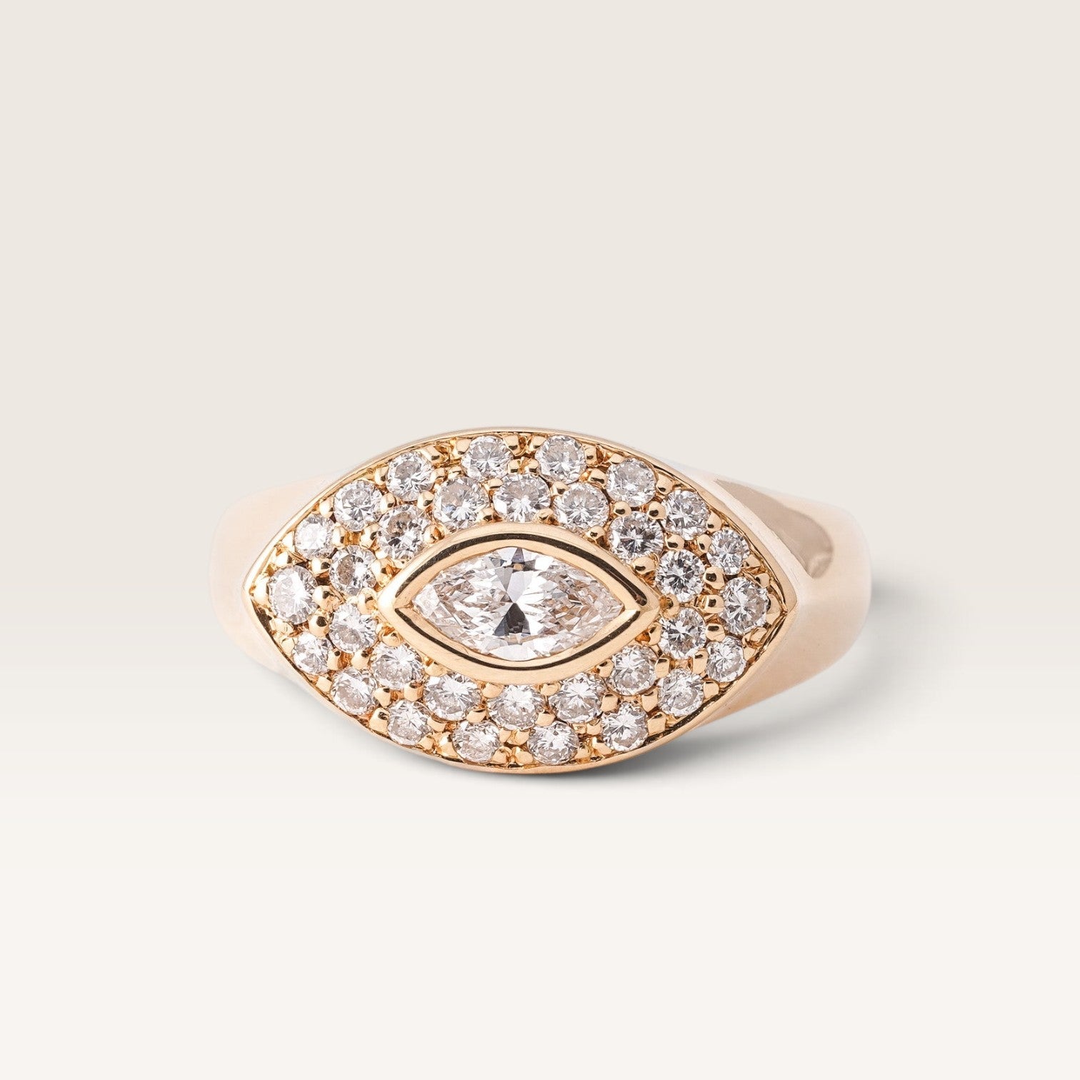 Eleonora | 18K Diamant Oog Ring - Menina Amsterdam