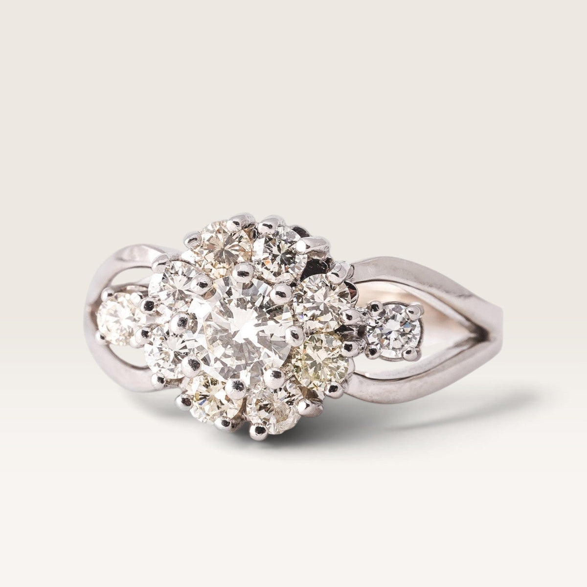 Elien | 14K Diamant Cluster Ring - Menina Amsterdam