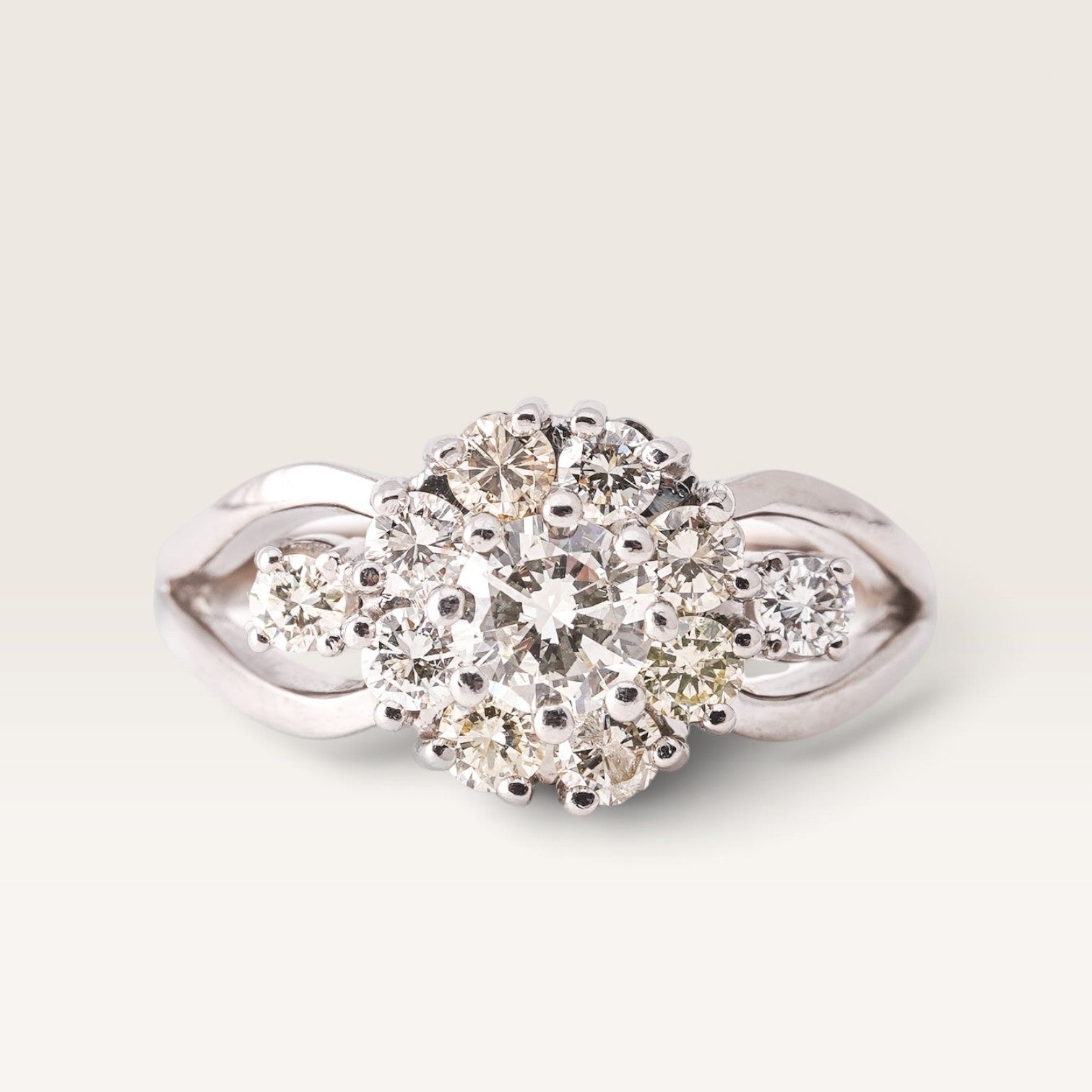 Elien | 14K Diamant Cluster Ring - Menina Amsterdam