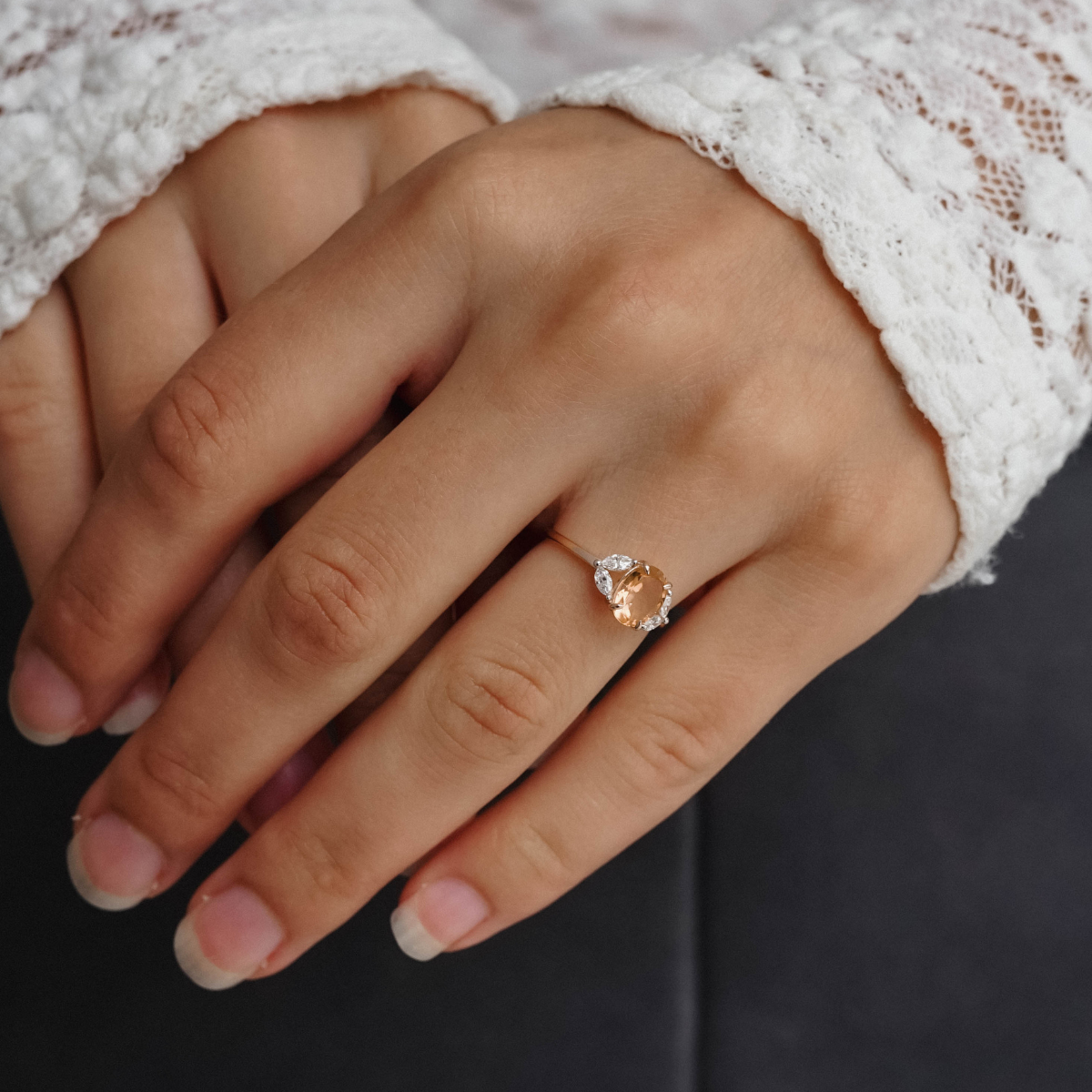 Solène | Citrien & Diamant Ring - Menina Amsterdam
