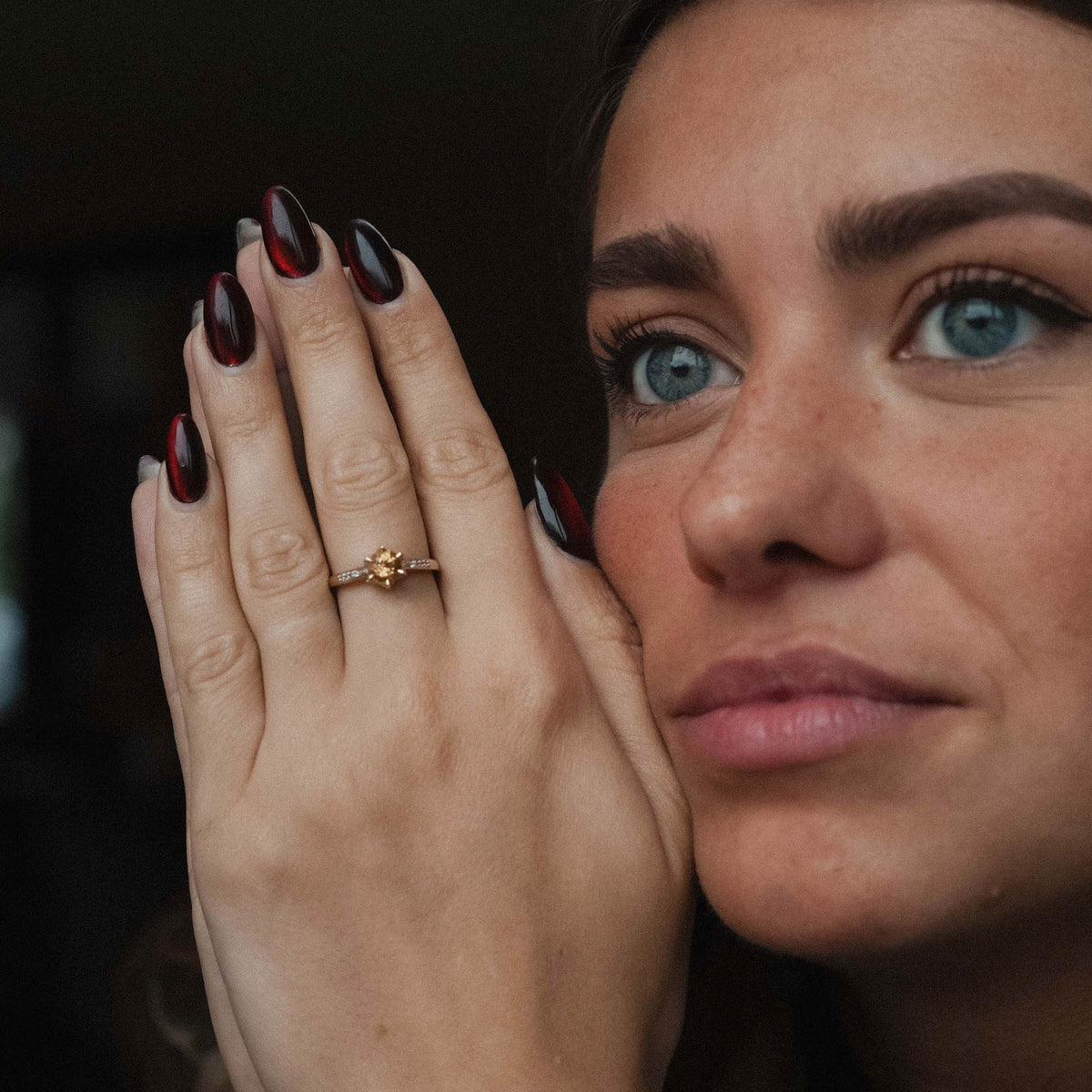 Lemonyra | Vintage Kwarts Solitaire & Diamant Details Ring - Menina Amsterdam
