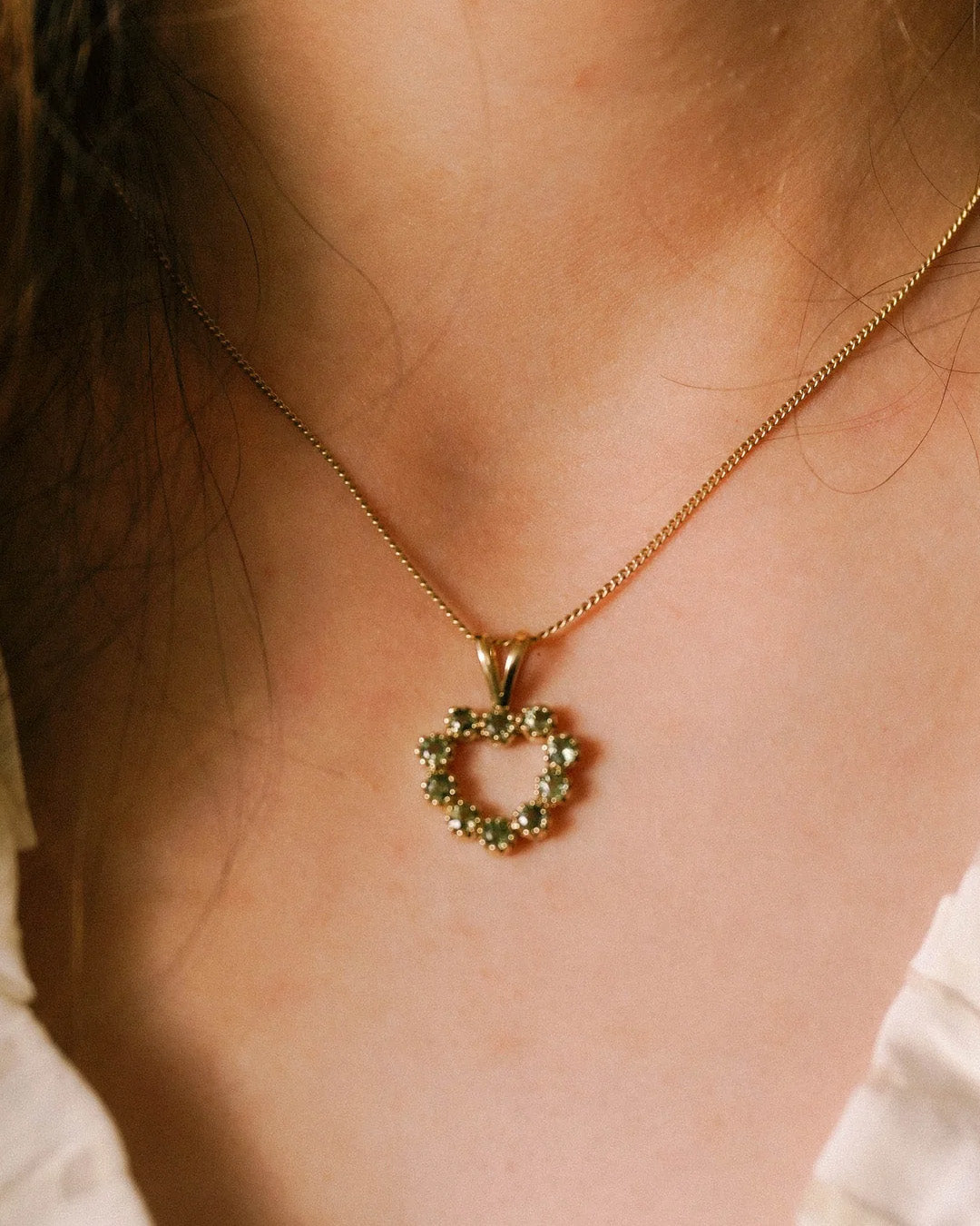 Carlina | Vintage Groene Saffier Hanger