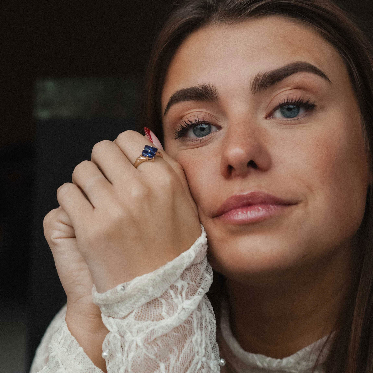 Nerida | Vintage Kyaniet Dress Ring - Menina Amsterdam