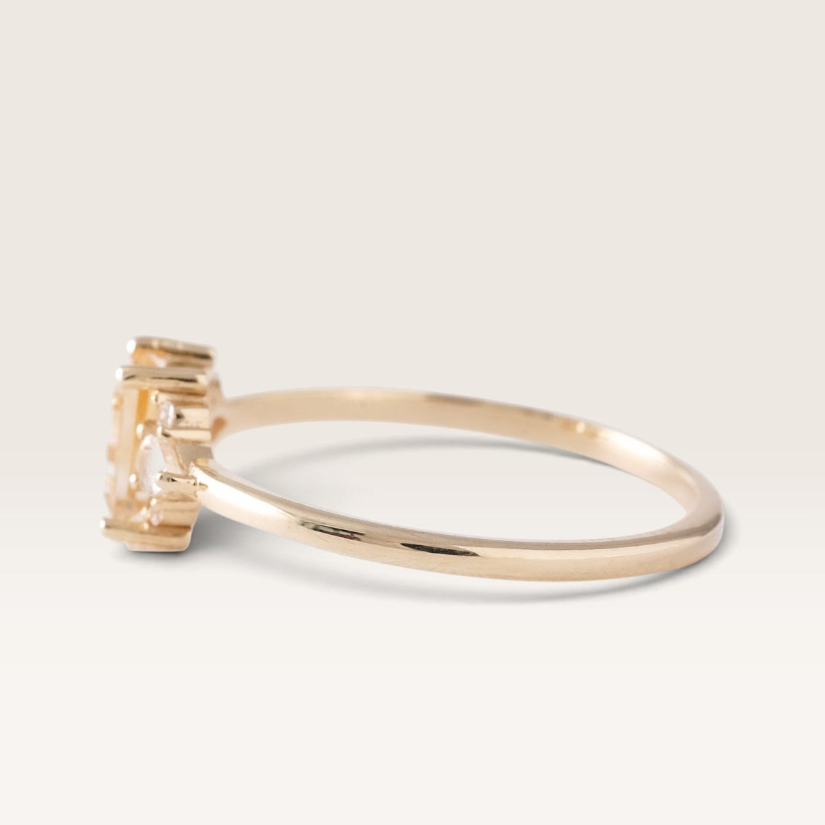 Noa | Citrien & Diamant Ring - Menina Amsterdam