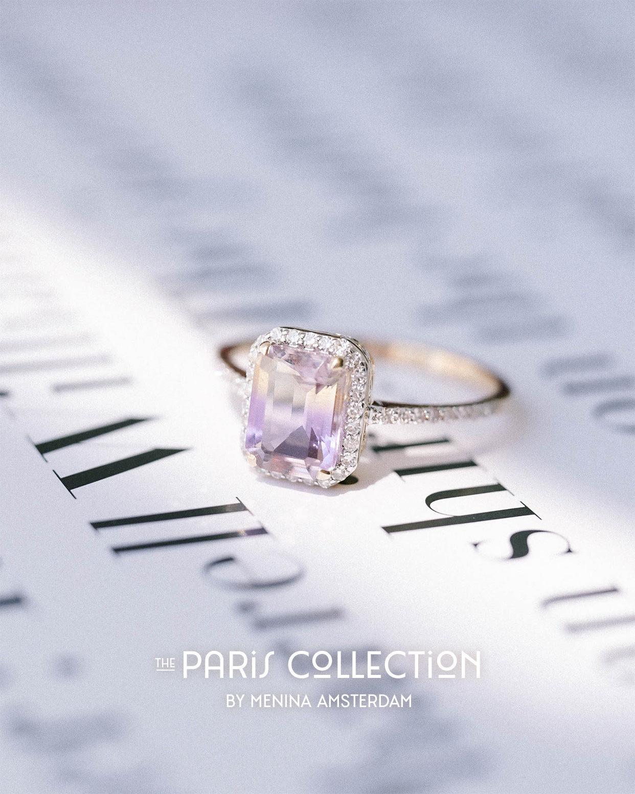 Julie | 9K & 14K Ametrien & Diamant Cluster