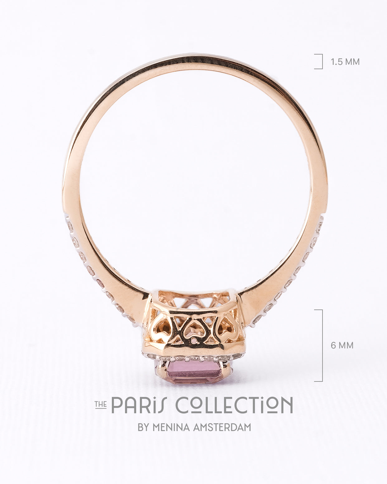 Julie | 9K & 14K Ametrien & Diamant Cluster