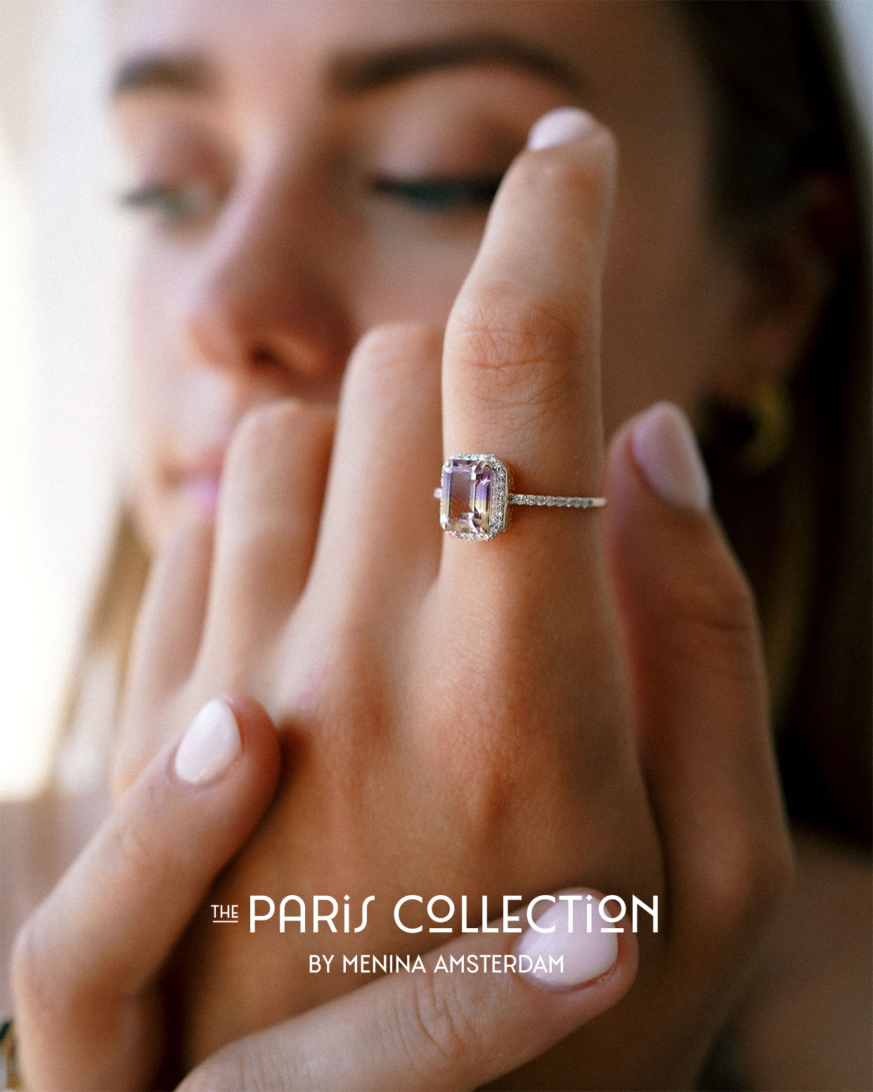 Julie | 9K & 14K Ametrien & Diamant Cluster